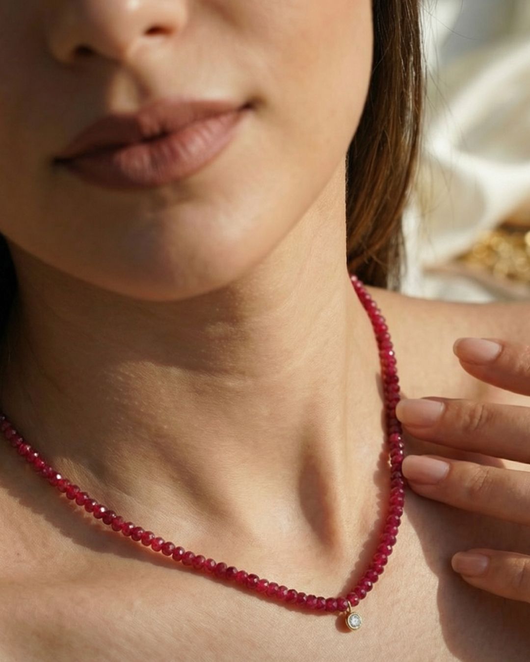 Marrakech | Diamond and Gemstone Beaded Necklace