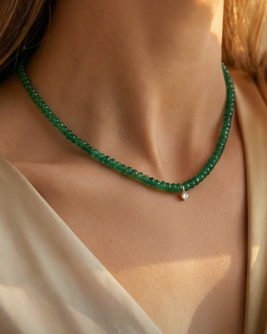 Marrakech | Diamond and Gemstone Beaded Necklace | Rudy Santayana