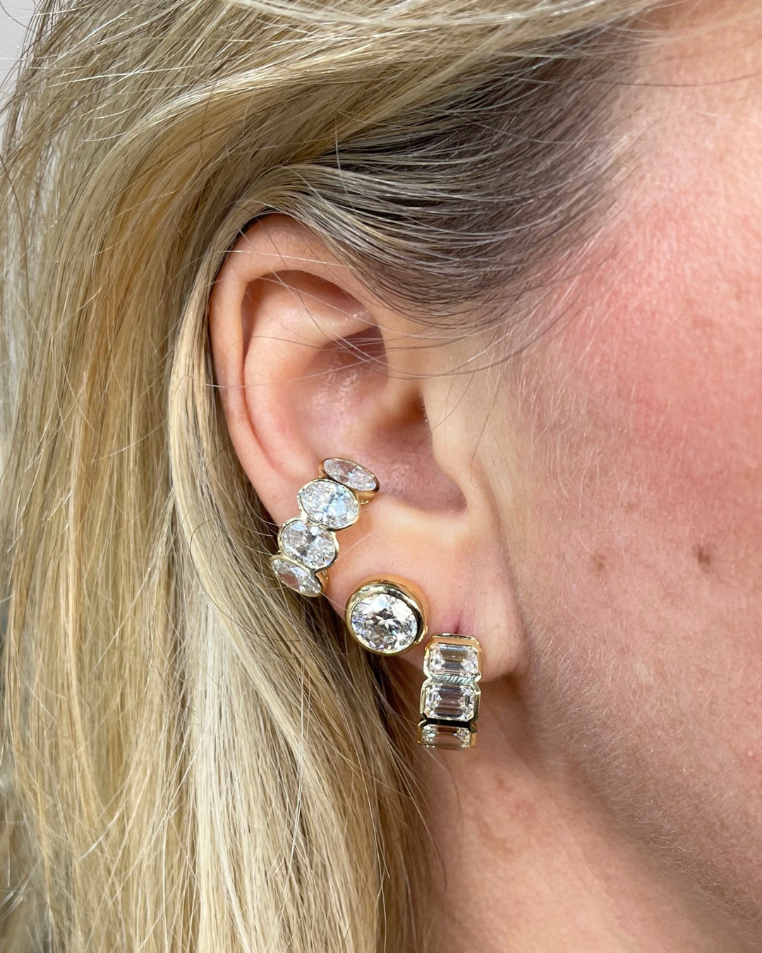 Vienna | Oval Cut Lab Diamond Ear Cuff