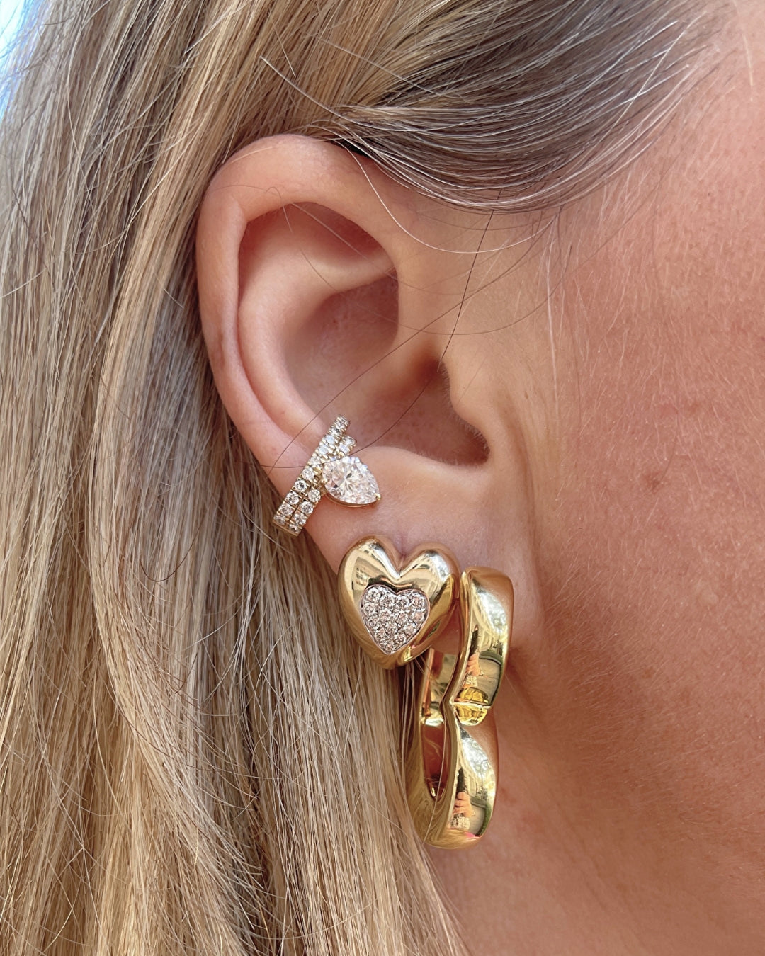 Celeste | Pear Cut Lab Diamond Ear Cuff