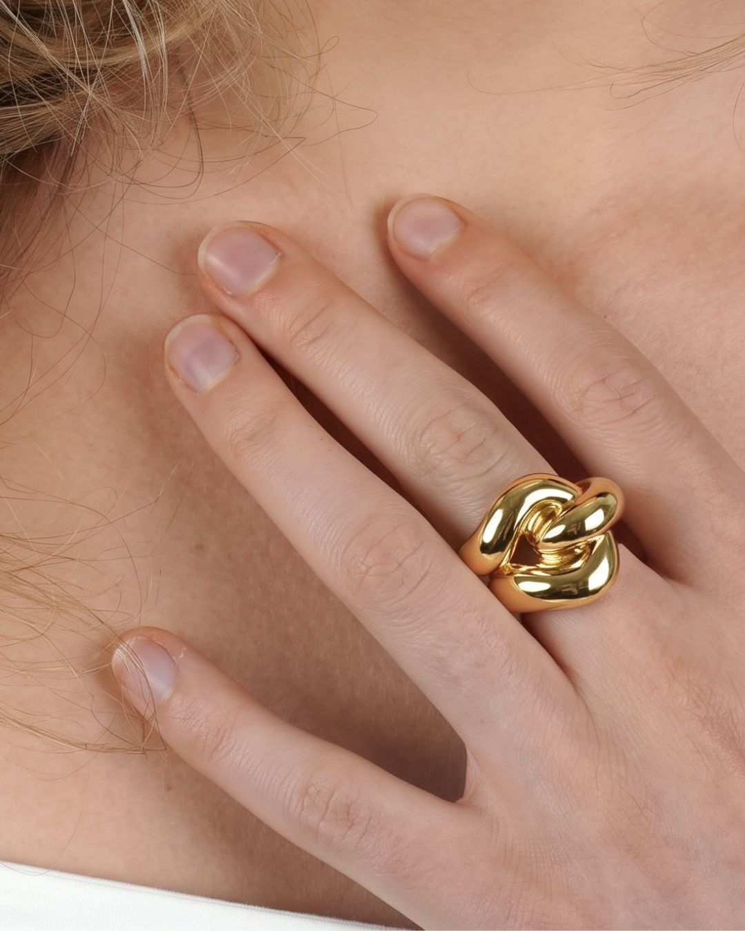Knot | Small Gold Vermeil Statement Knot Ring