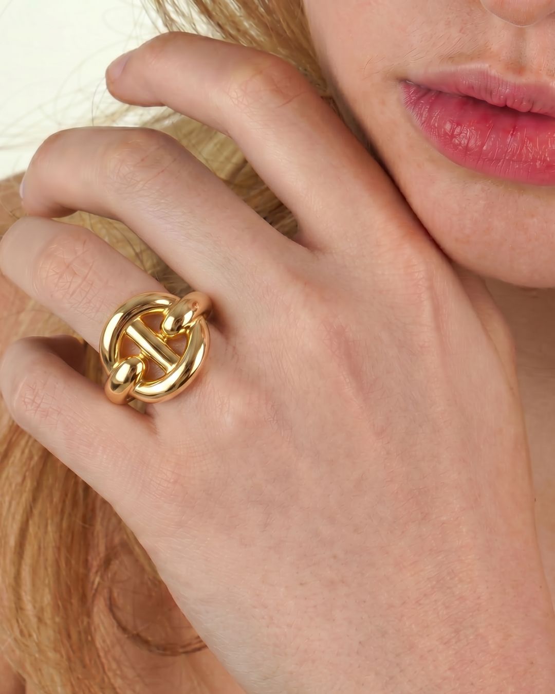 Nexus | Gold Vermeil Statement Link Ring