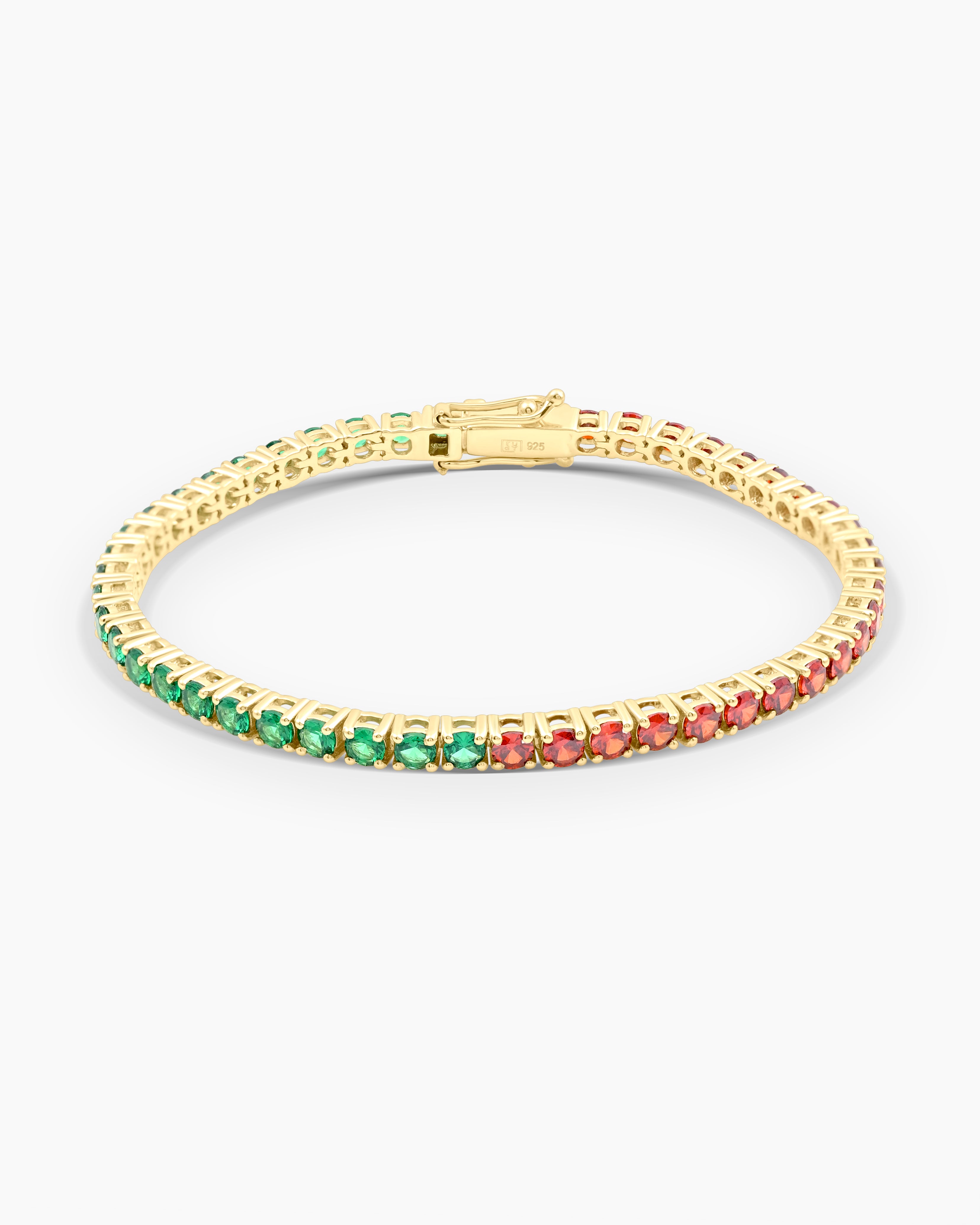 Jessica Cristobal X Rudy Santayana | Orange and Green Tennis Bracelet
