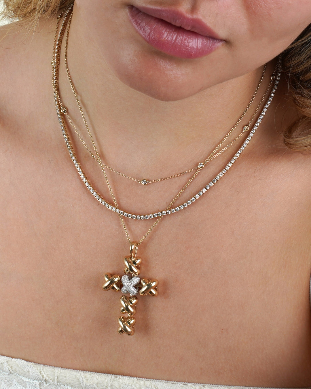 Gold Statement Cross