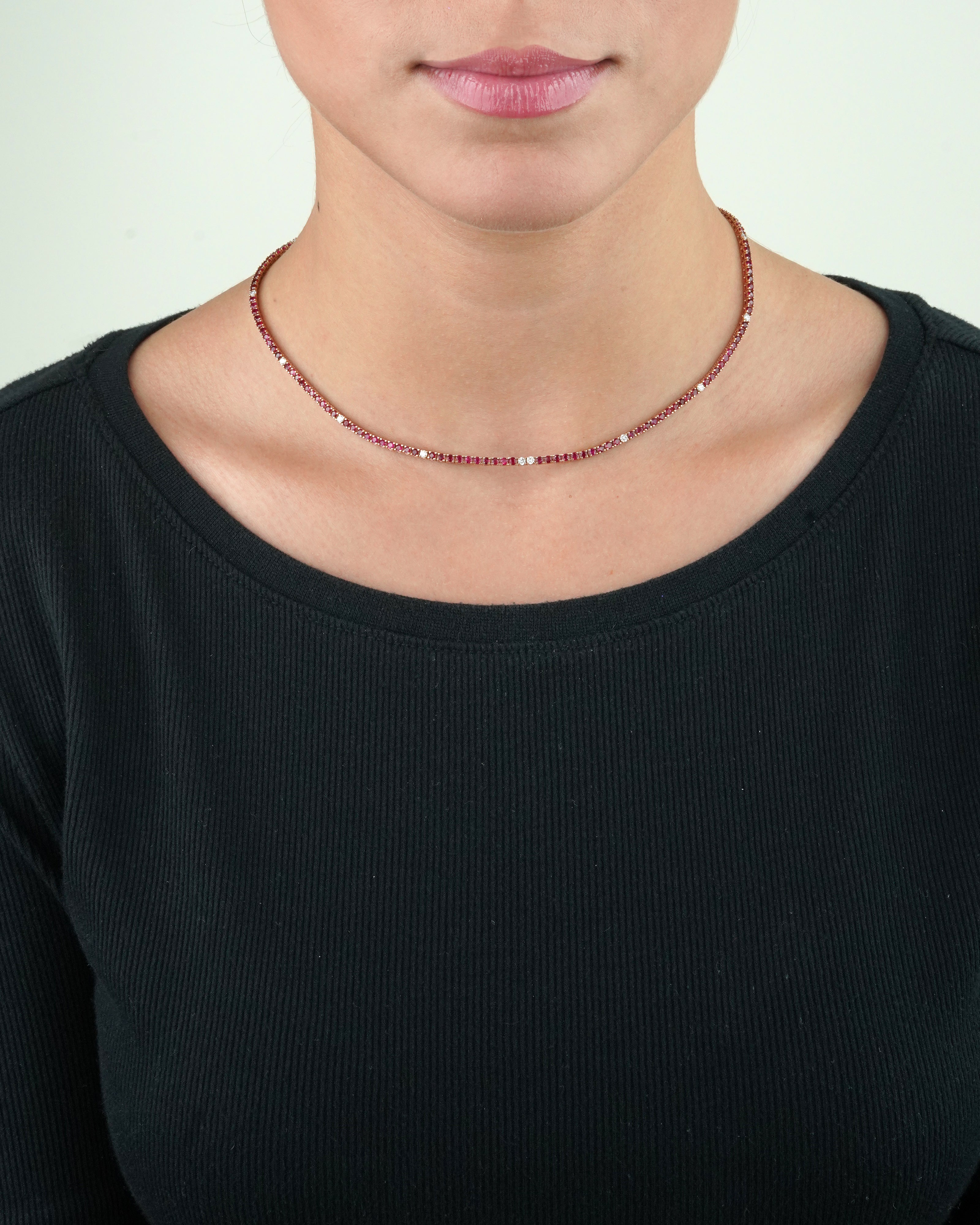 Ruby Tennis Necklace 
