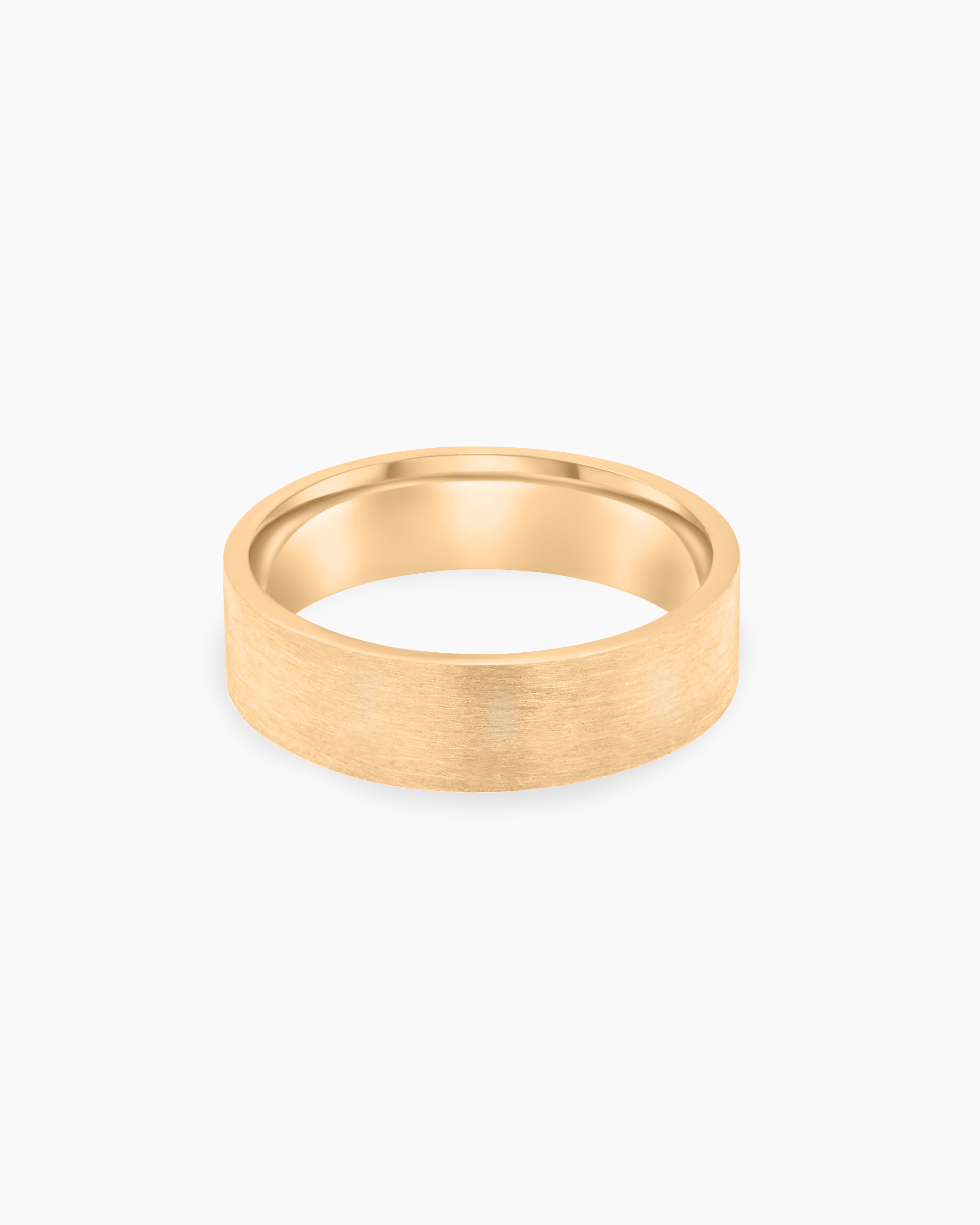  Brushed Flat Wedding Band 6mm