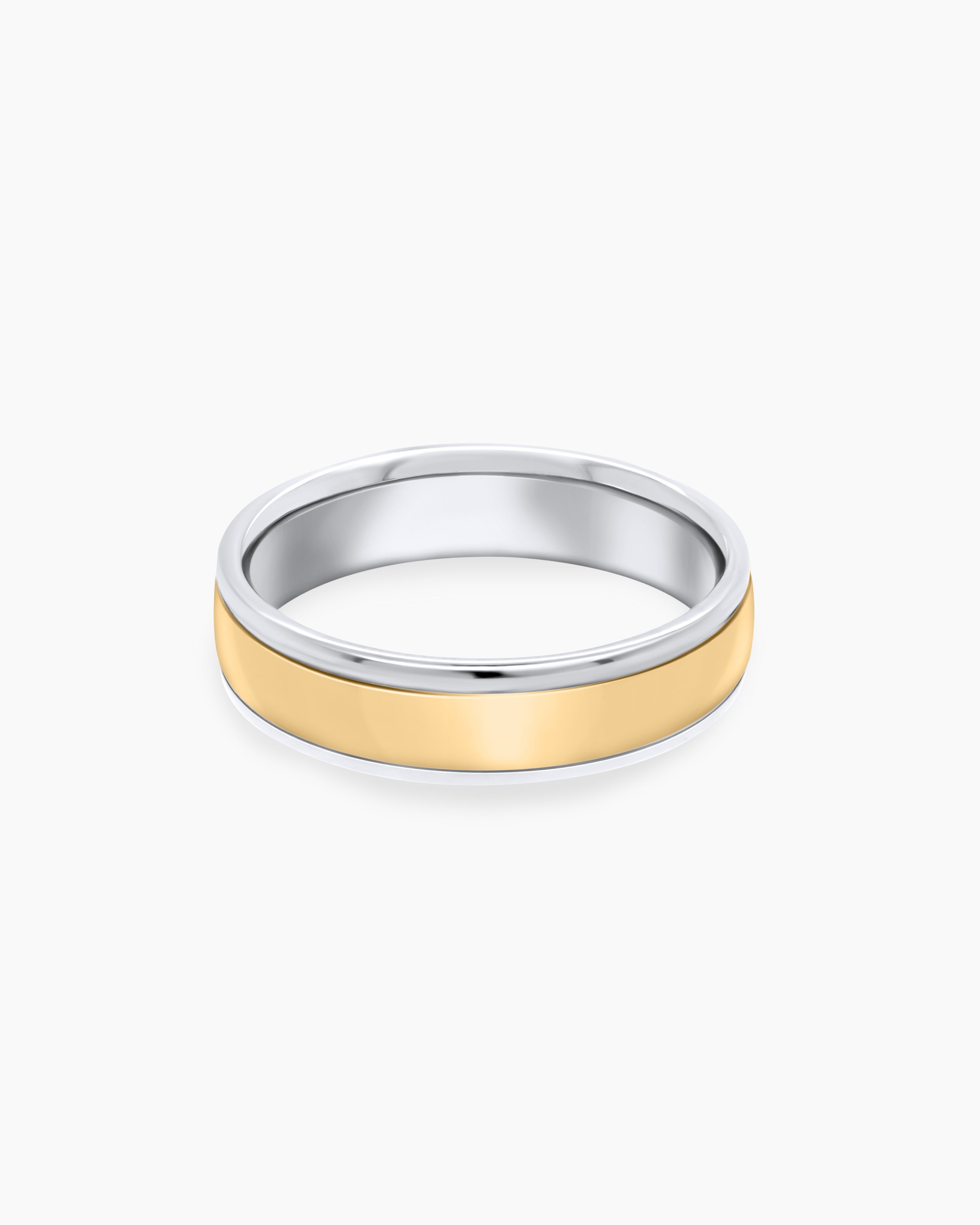 Two-Tone Dual Finish Wedding Band 5.5mm