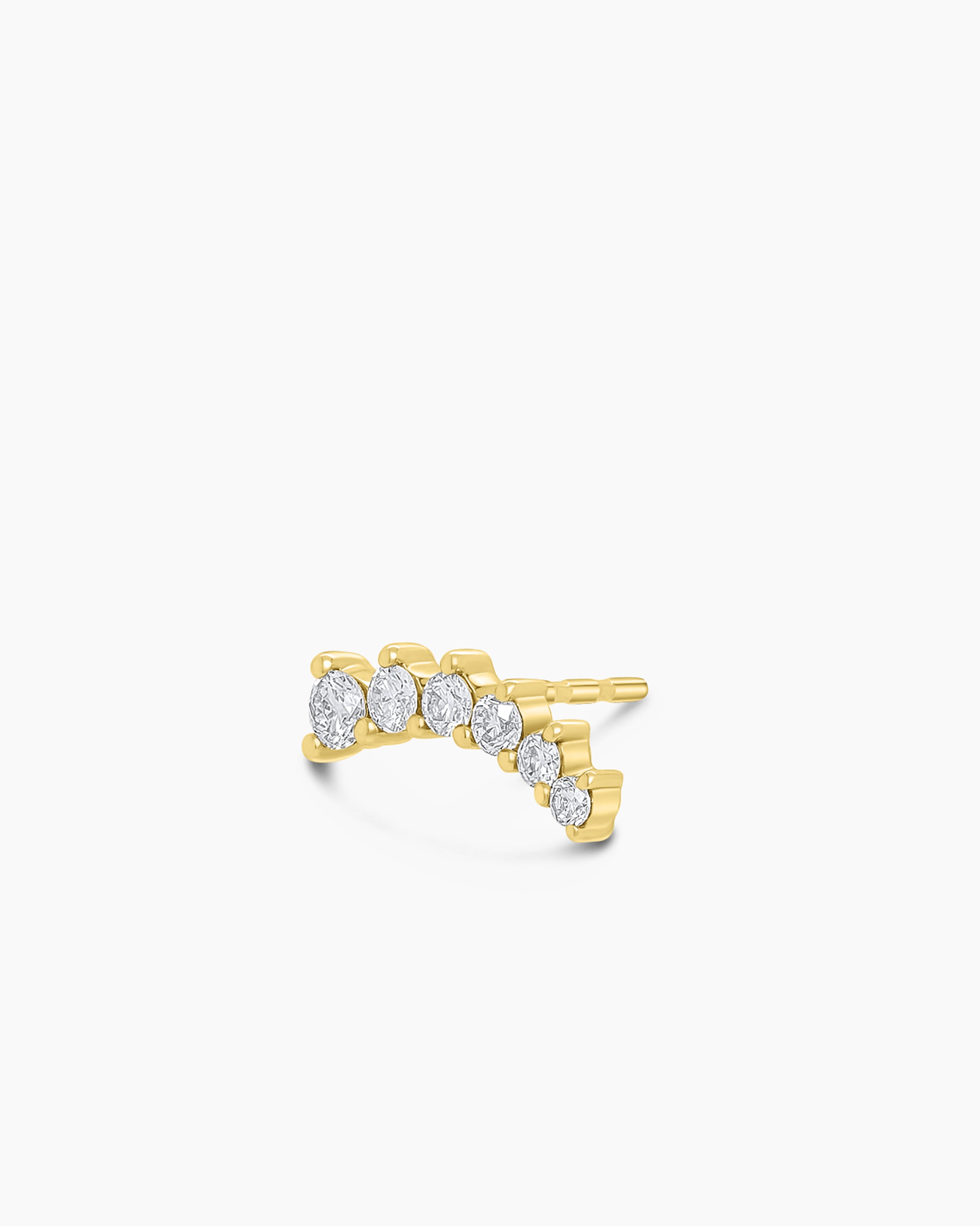 Graduated Diamond Stud Earrings