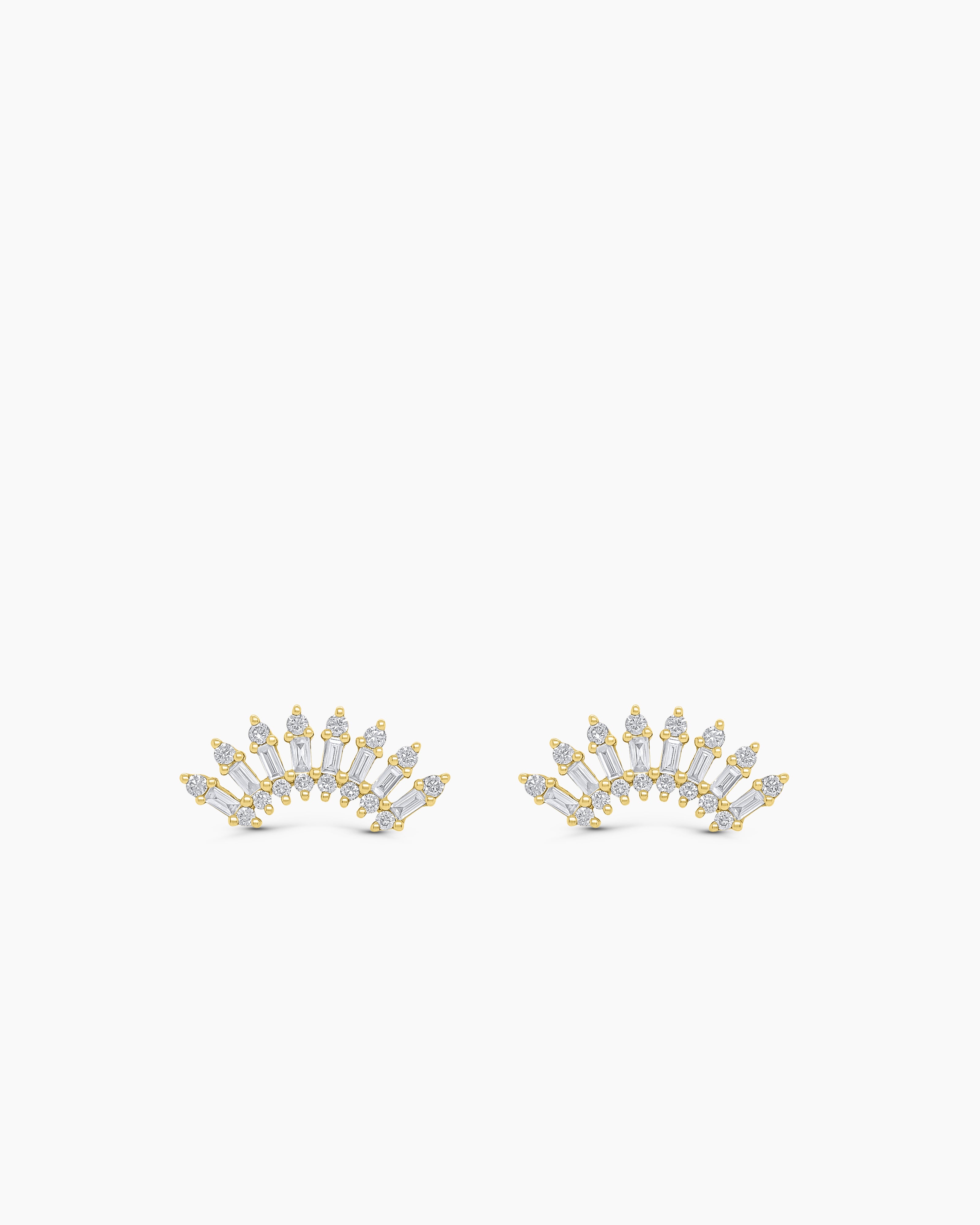  Baguette Stud Earrings