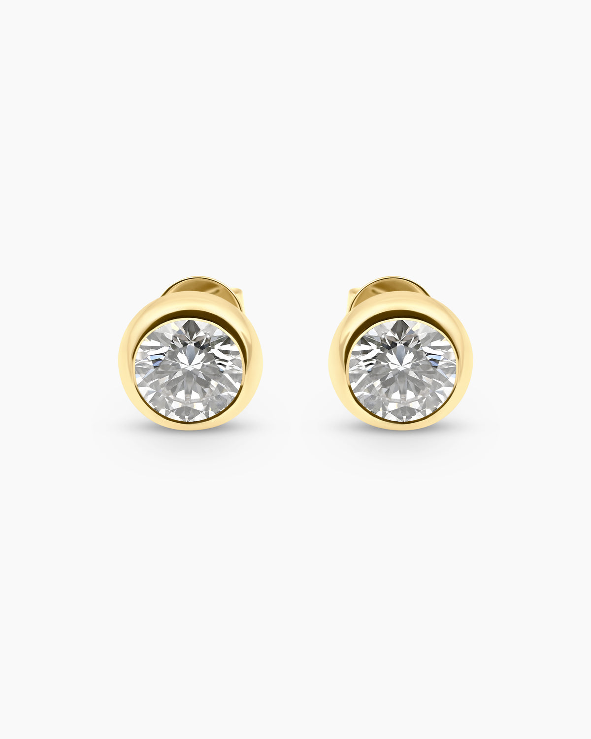 Bubble | Lab Diamond Bezel Stud Earrings