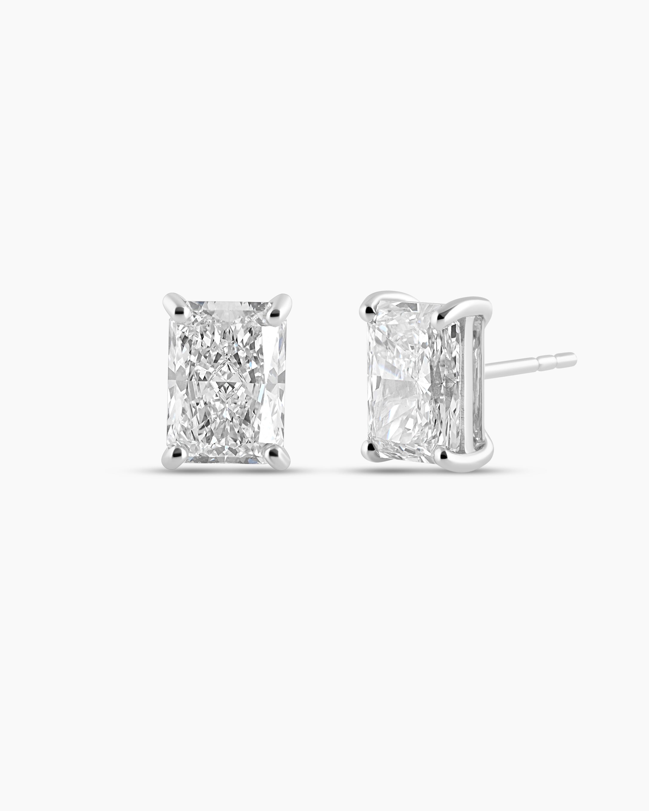 Lumine | Radiant Cut Lab Diamond Stud Earrings