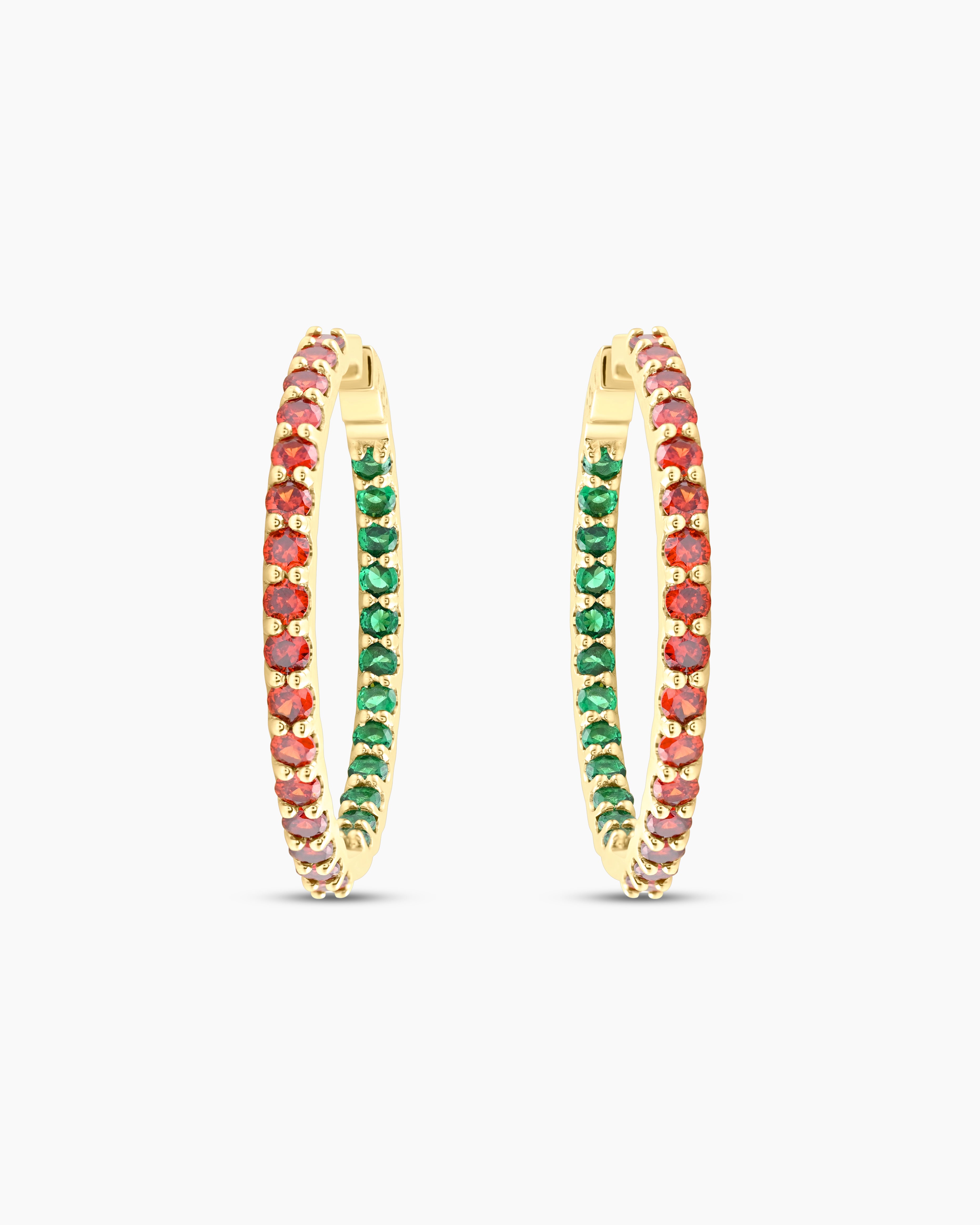 Jessica Cristobal X Rudy Santayana | Orange and Green Hoop Earrings
