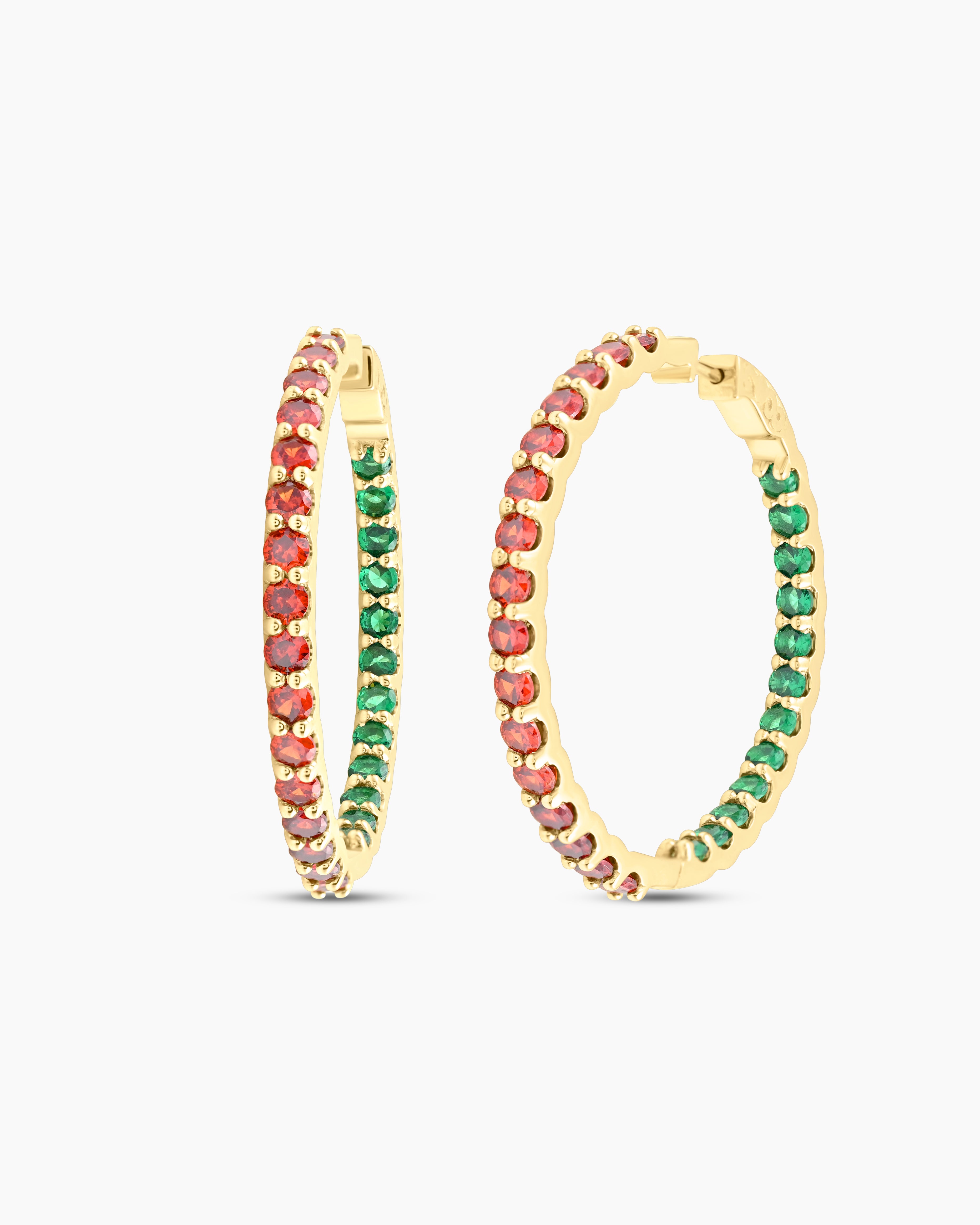 Jessica Cristobal X Rudy Santayana | Orange and Green Hoop Earrings