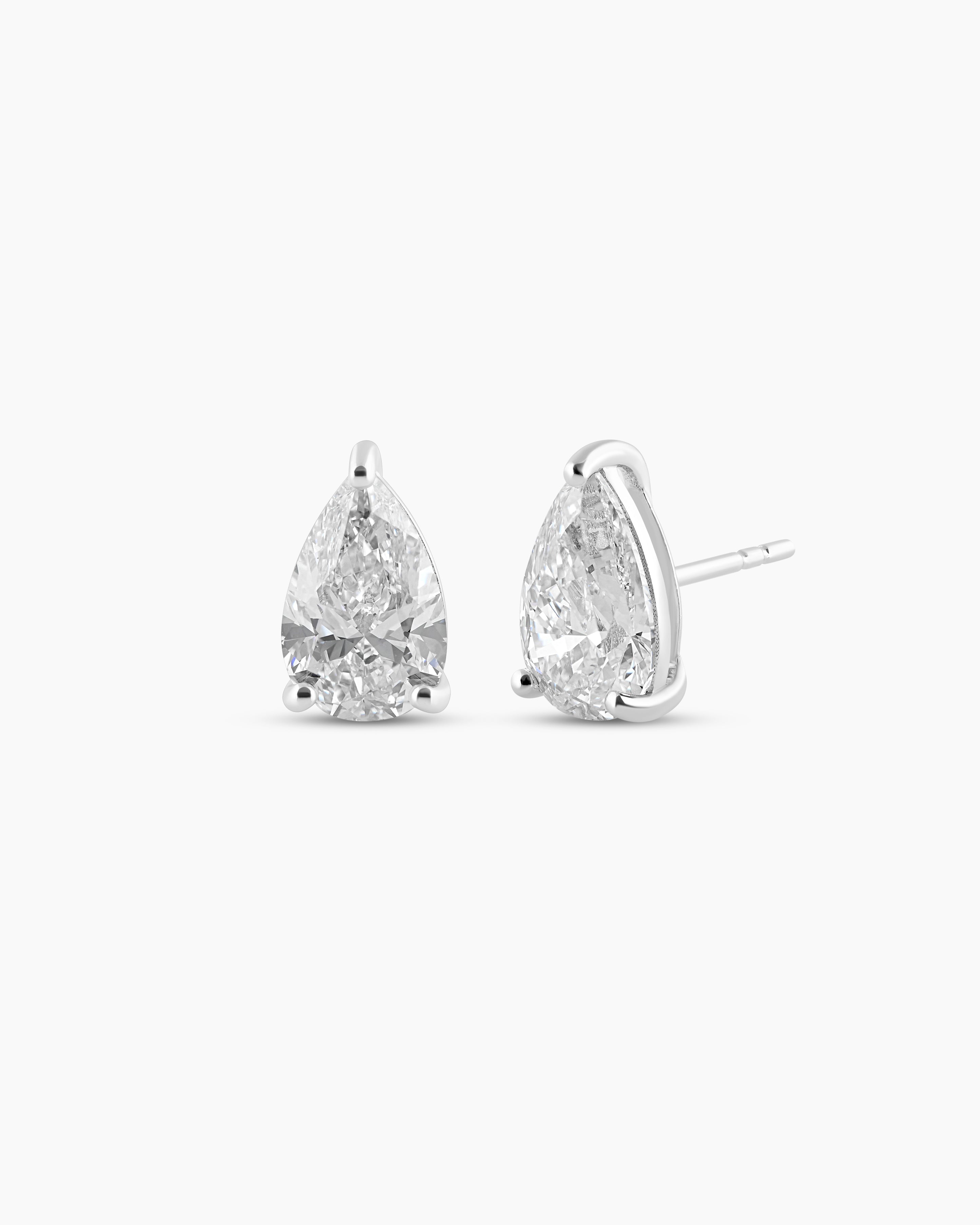 Facet | Pear Shaped Lab Diamond Stud Earrings