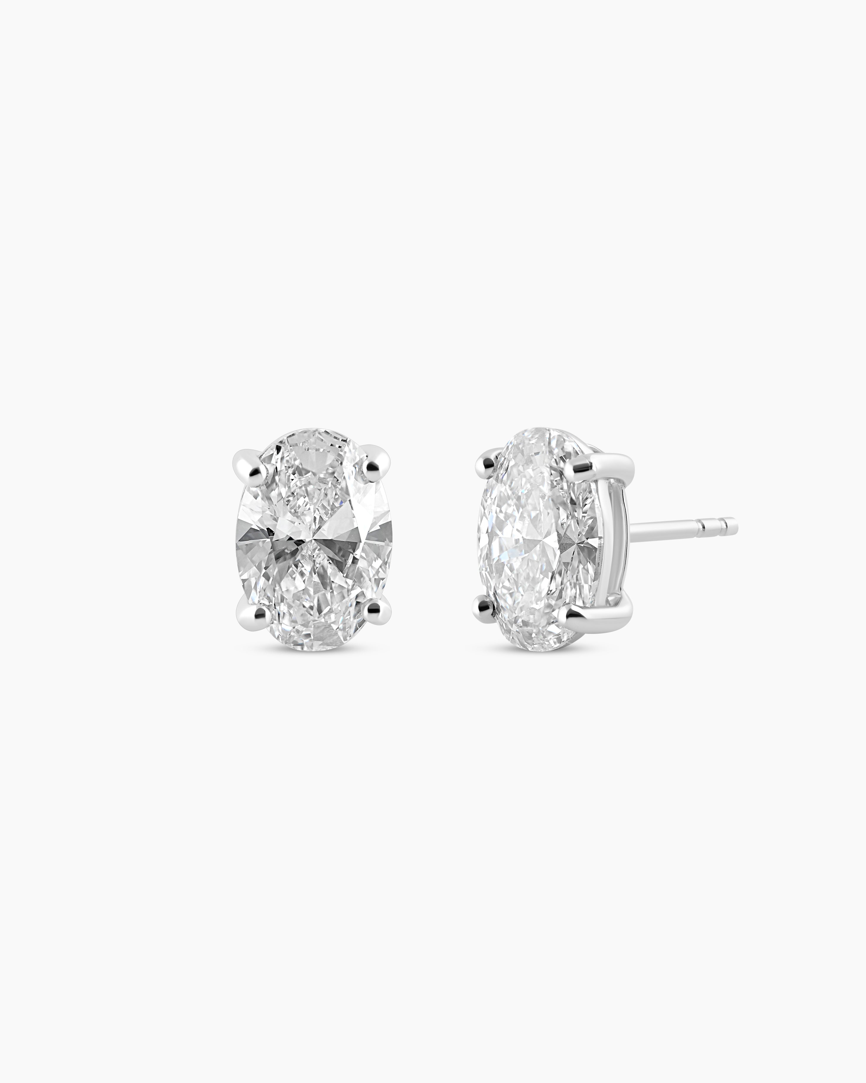 Gleam | Oval Shaped Lab Diamond Stud Earrings