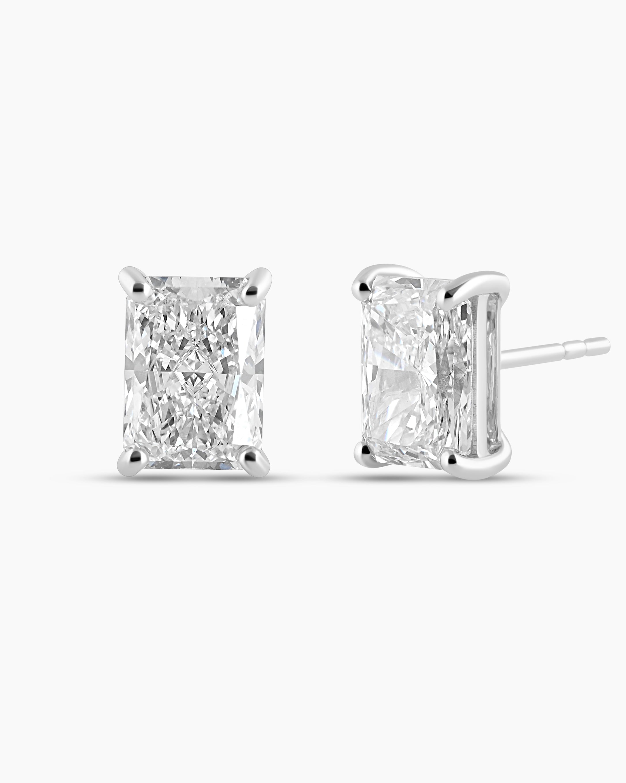 Lumine | Radiant Cut Lab Diamond Stud Earrings