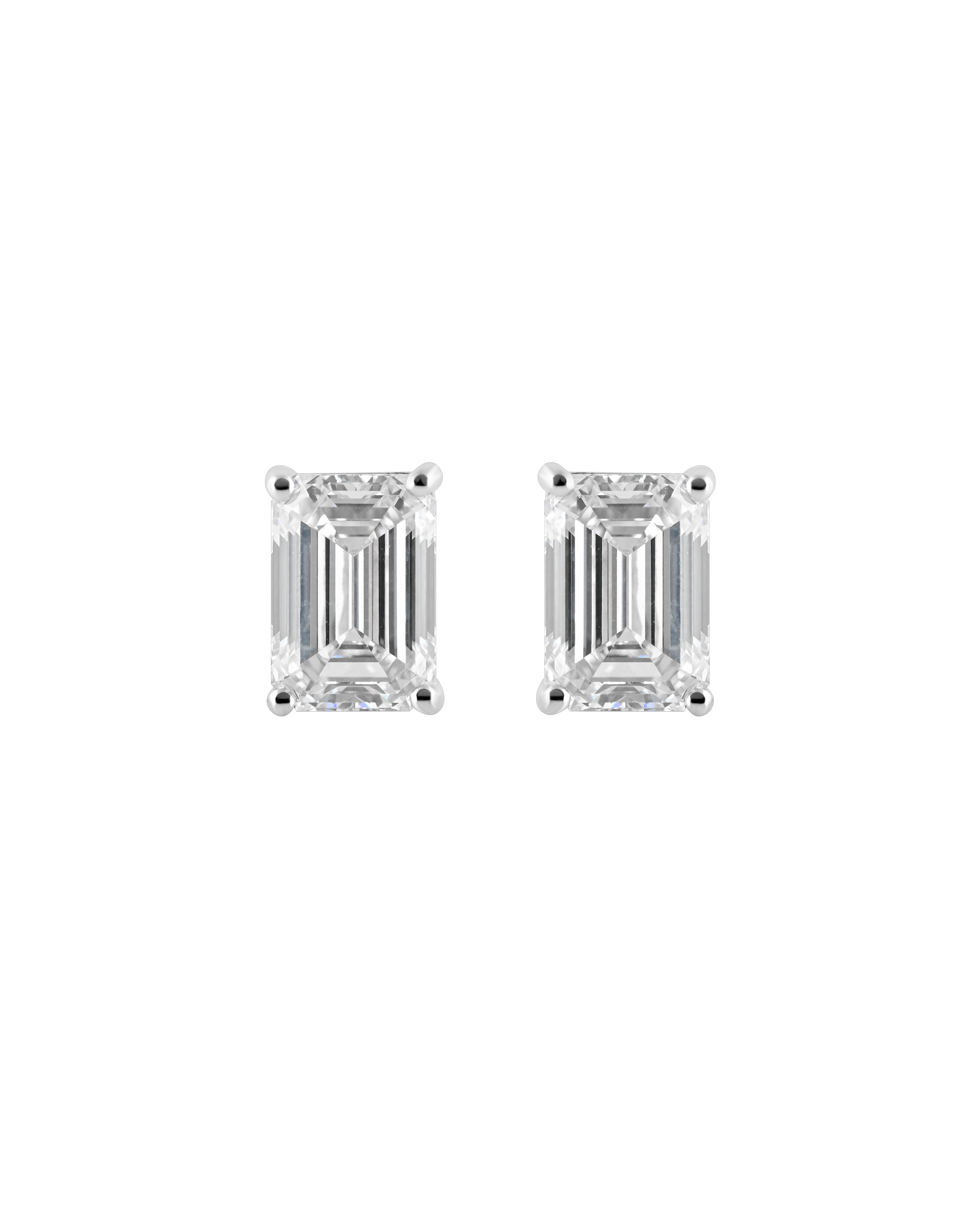 Prism | Emerald Cut Lab Diamond Stud Earrings