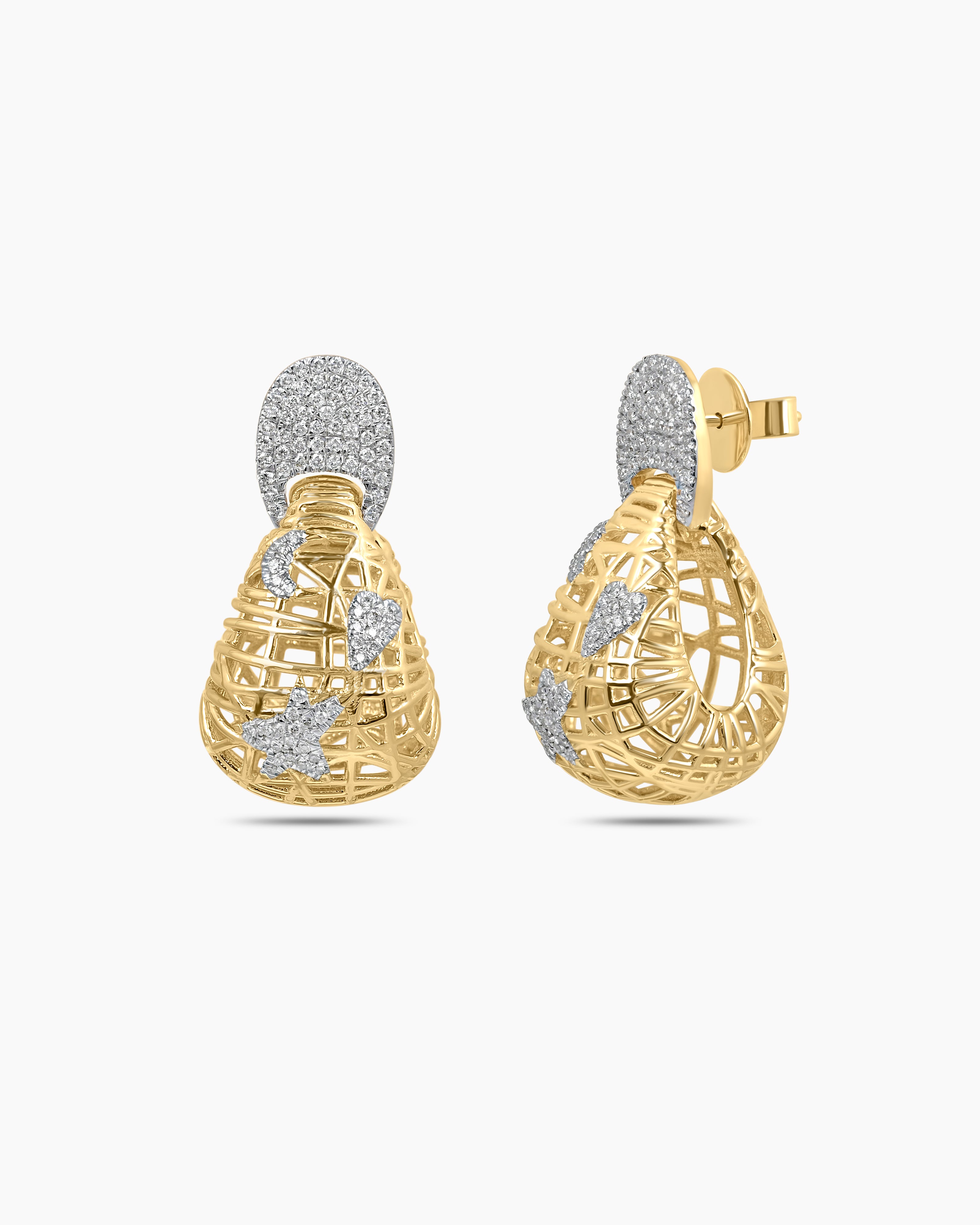 Nova Net | Large Door Knocker Drop Earrings