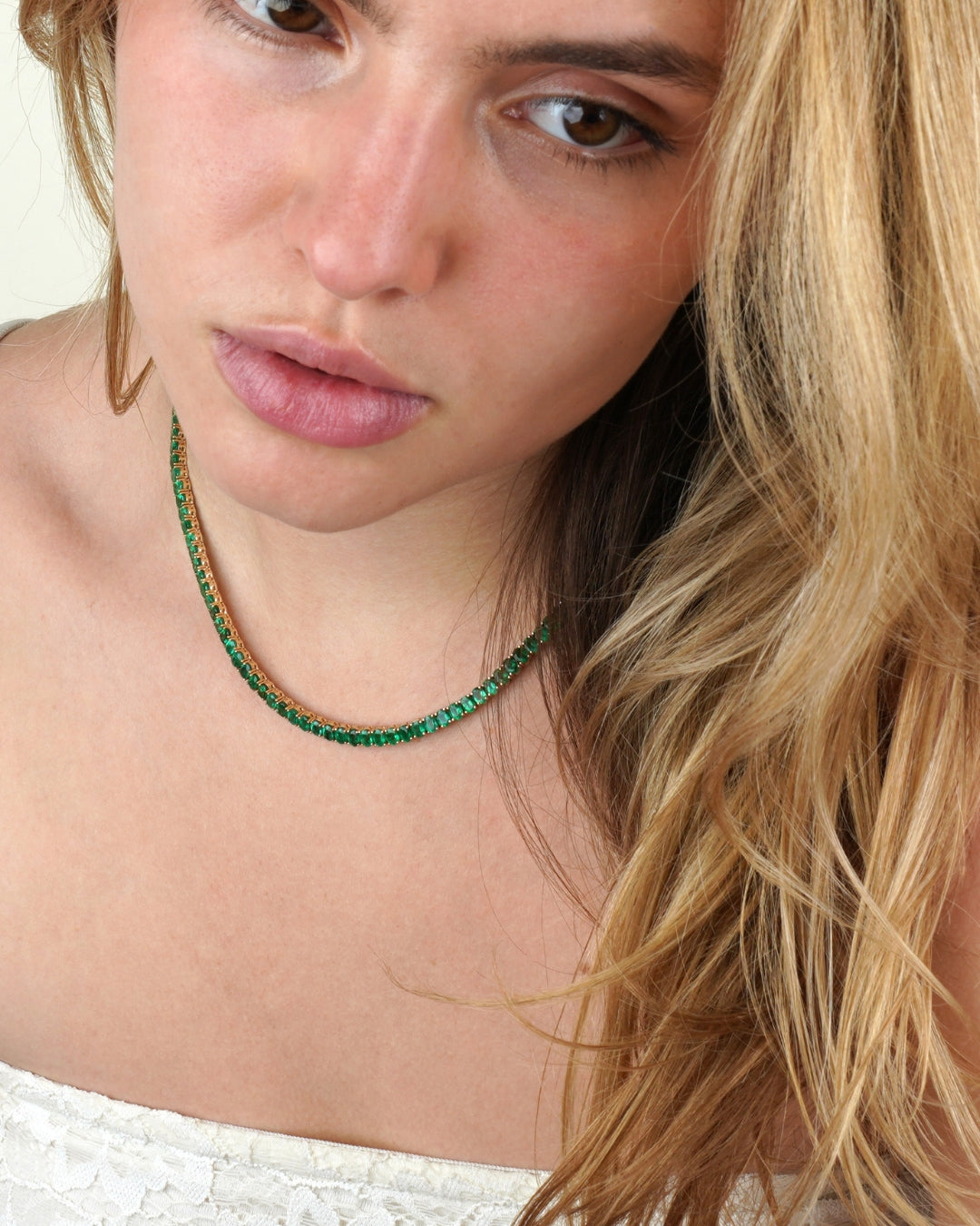 Emerald Tennis Necklace