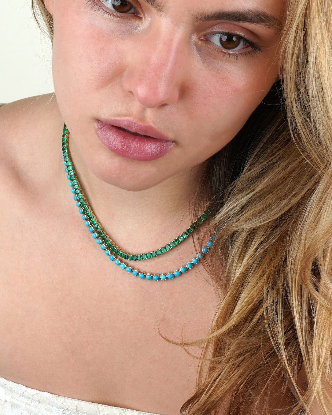 Emerald  Tennis Necklace