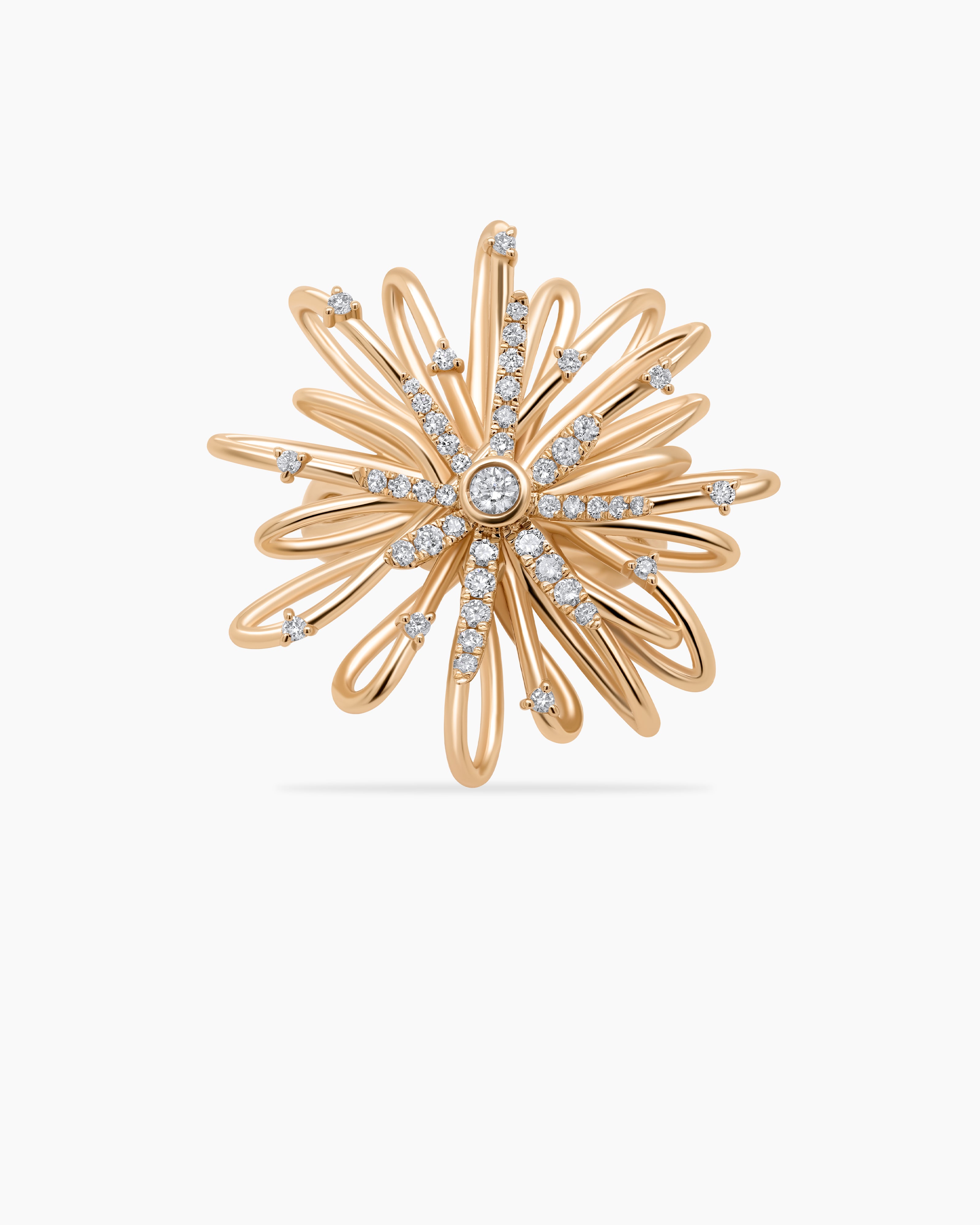 Diamond and Gold Fireworks Statement Ring