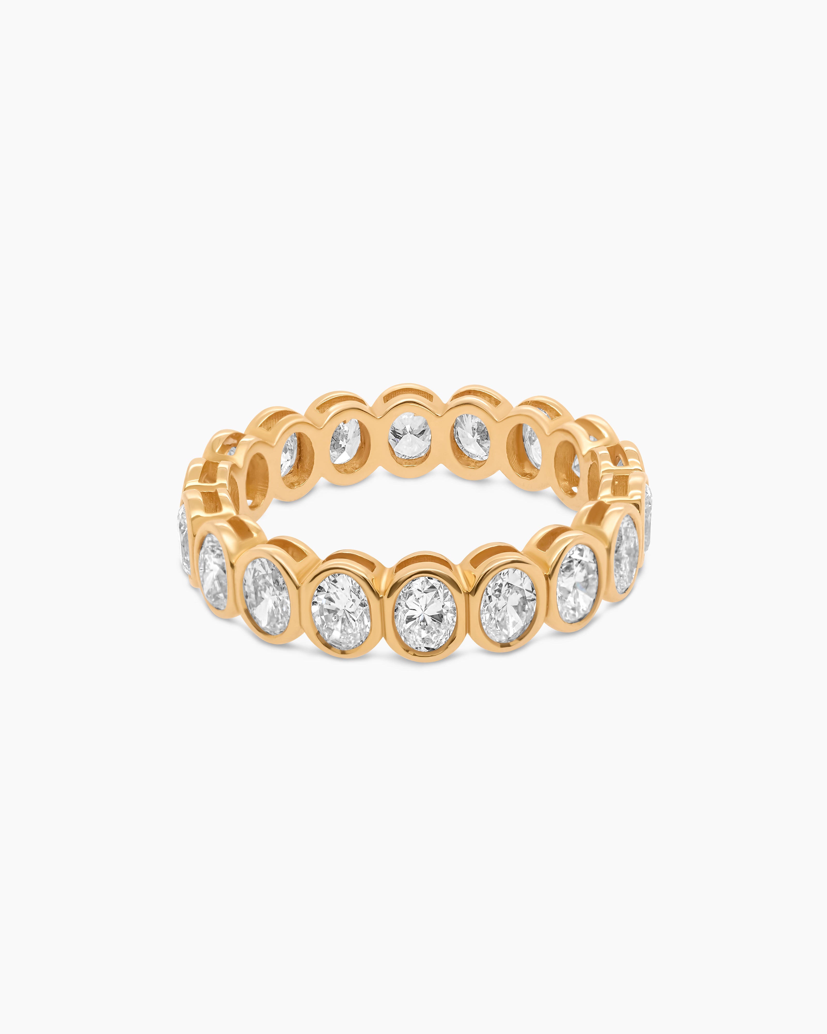  Oval Bezel Set Diamond Eternity Band