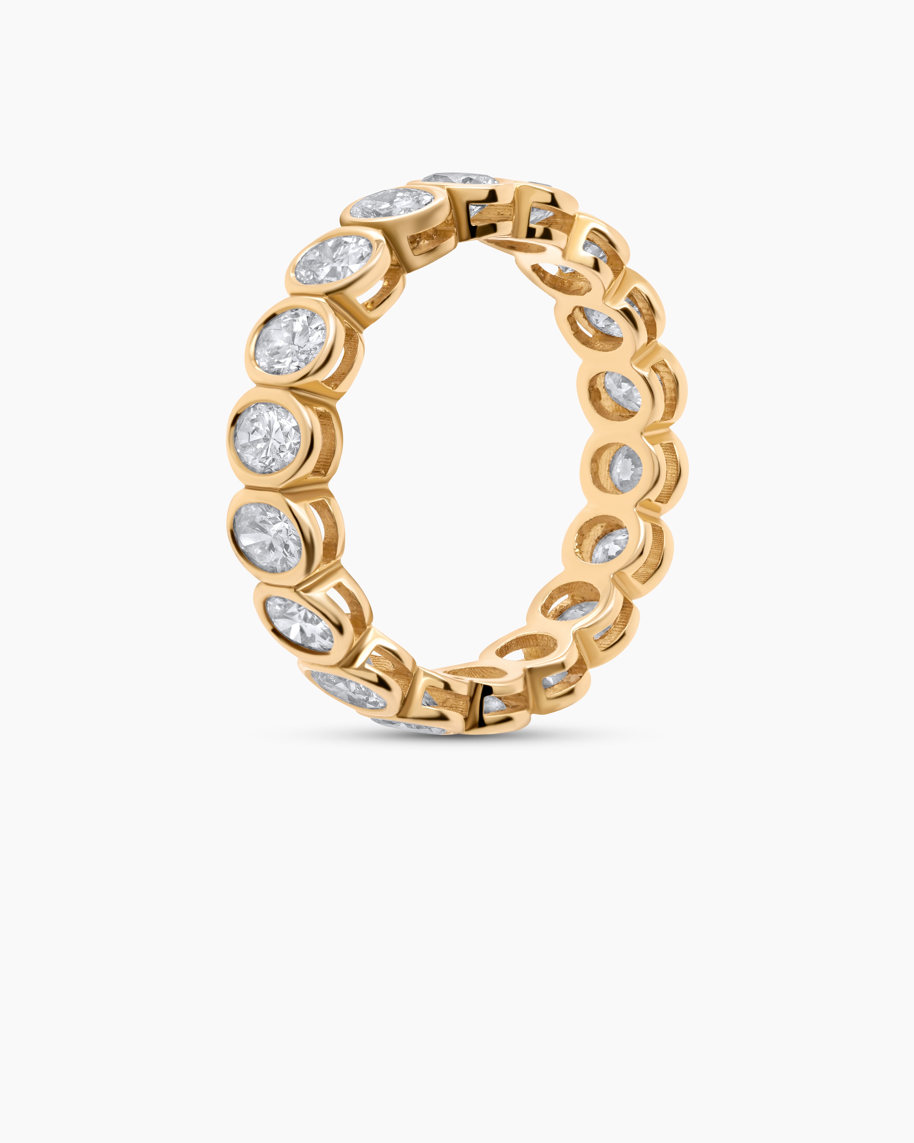  Oval Bezel Set Diamond Eternity Band