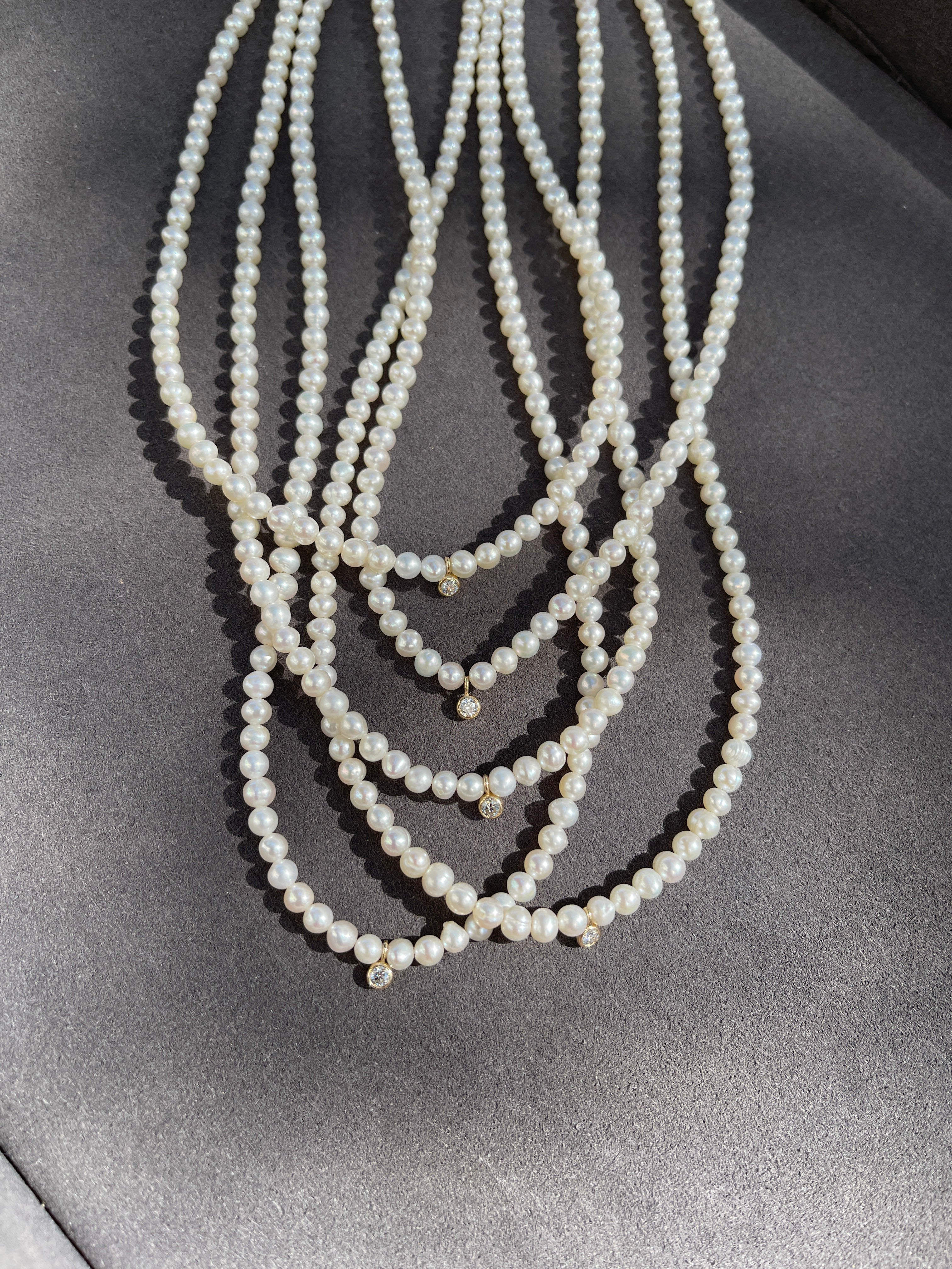 Marrakech | Pearl and Diamond Accent Beaded Necklace