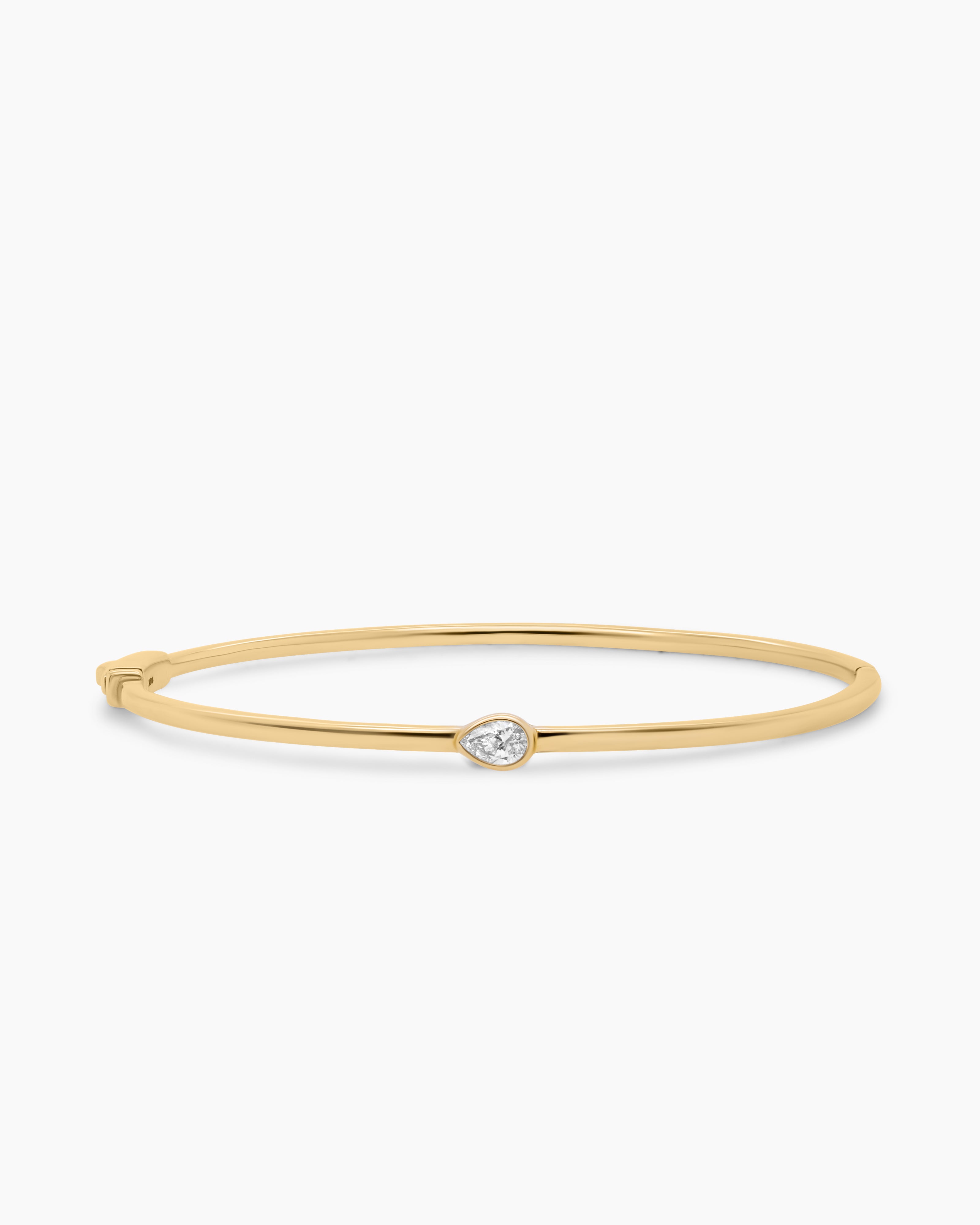 Hinged Pear Cut Diamond Bracelet