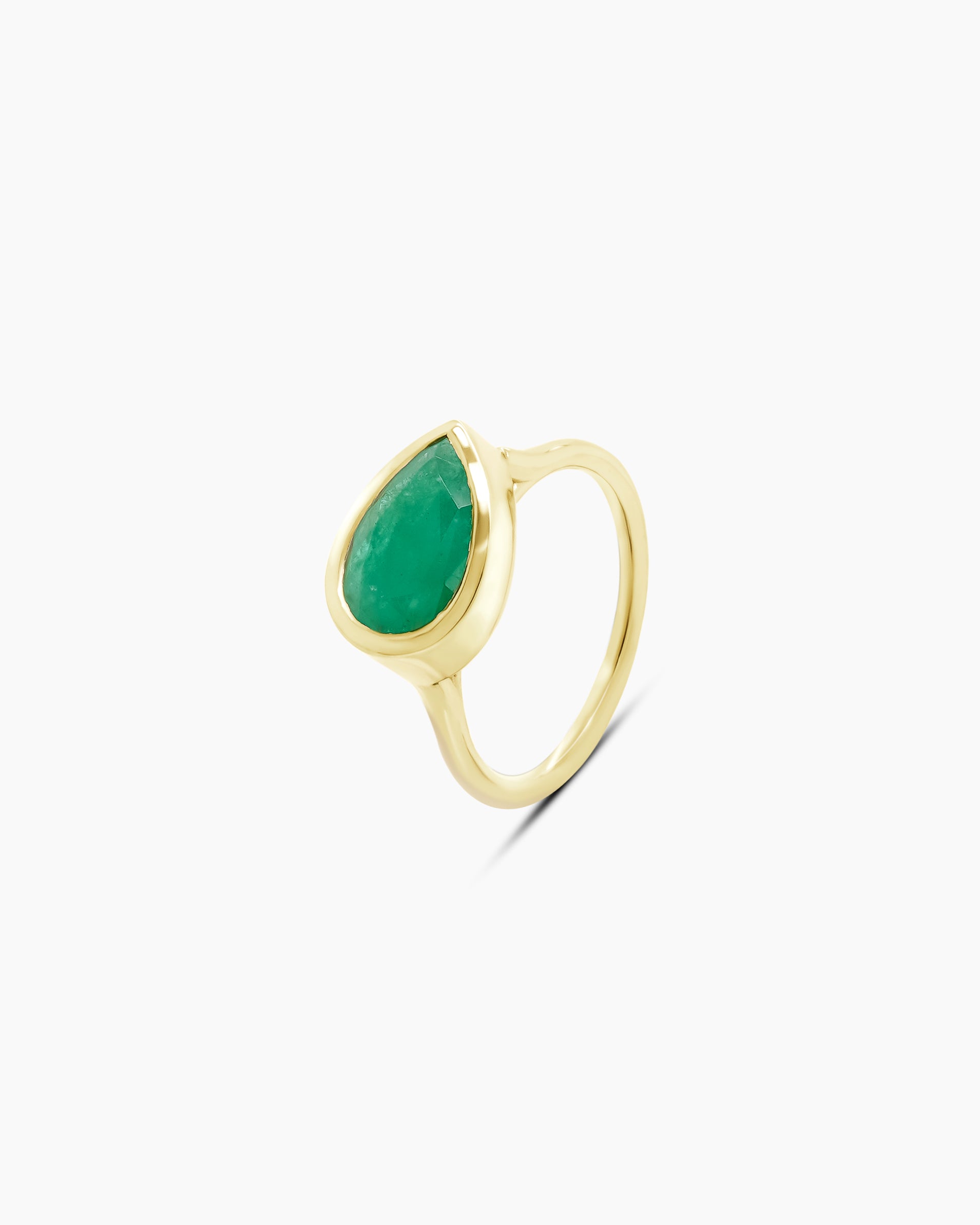  Pear Cut Emerald Ring