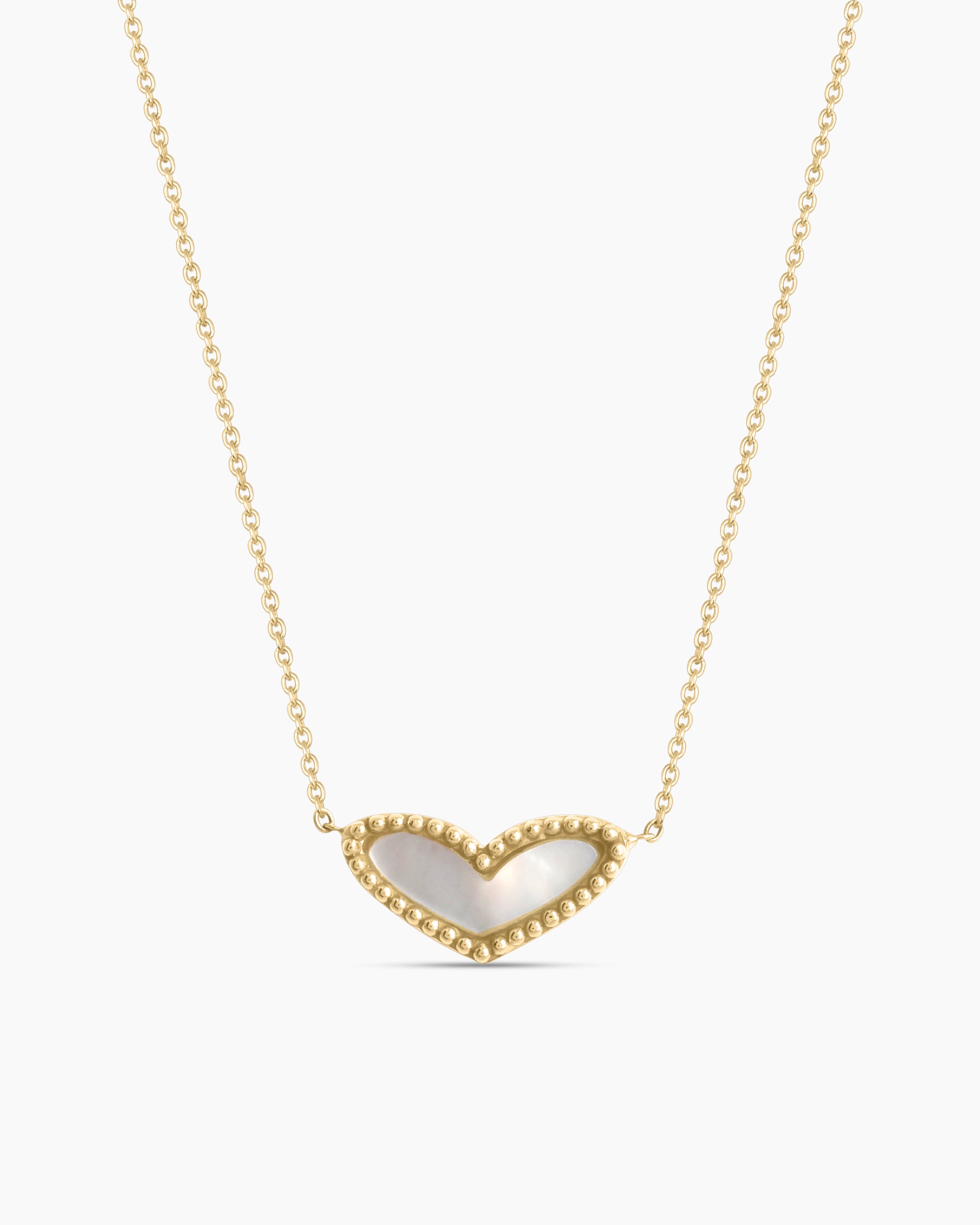 Amore | Mini Mother of Pearl Heart Necklace