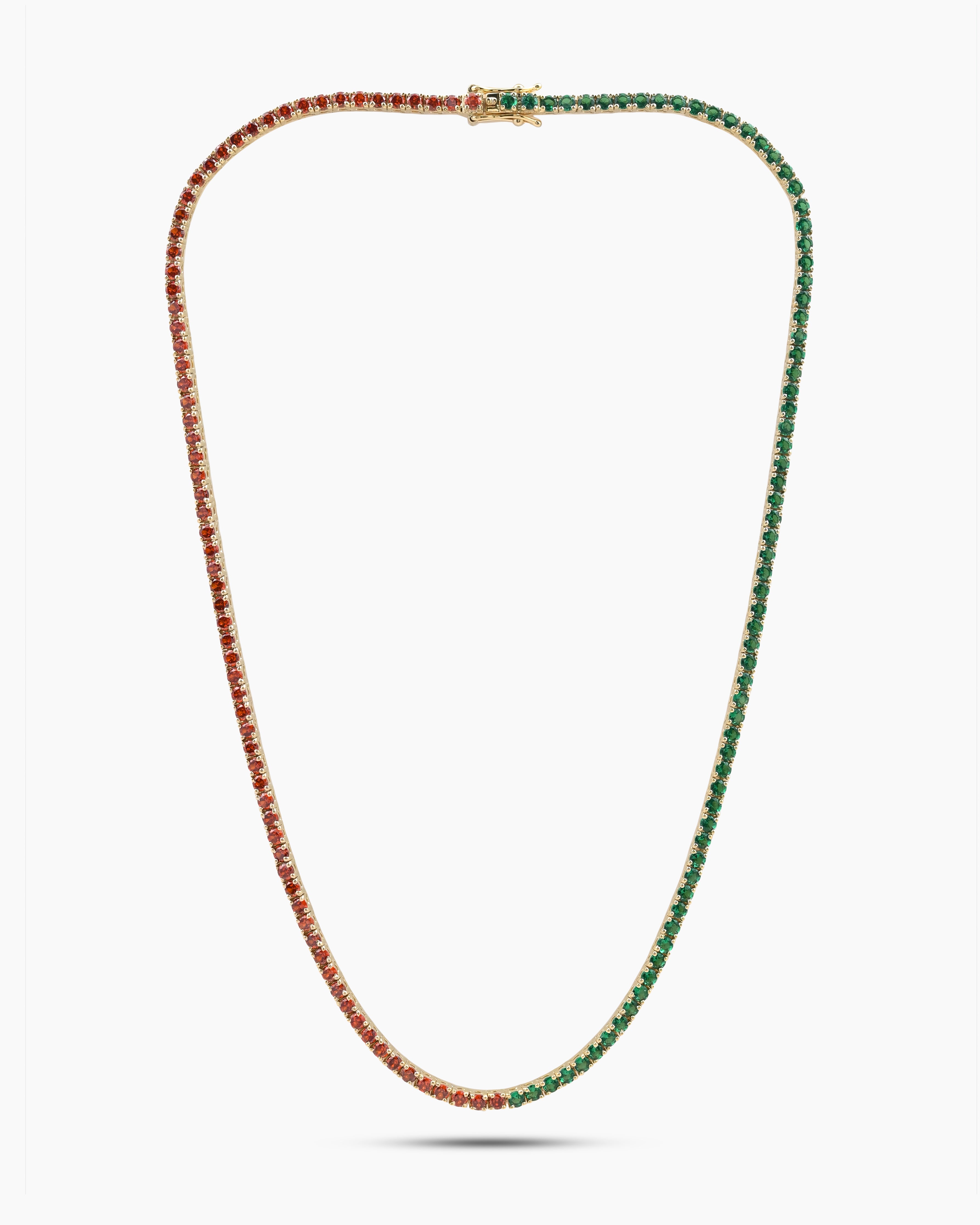 Jessica Cristobal X Rudy Santayana | Orange and Green Tennis Necklace