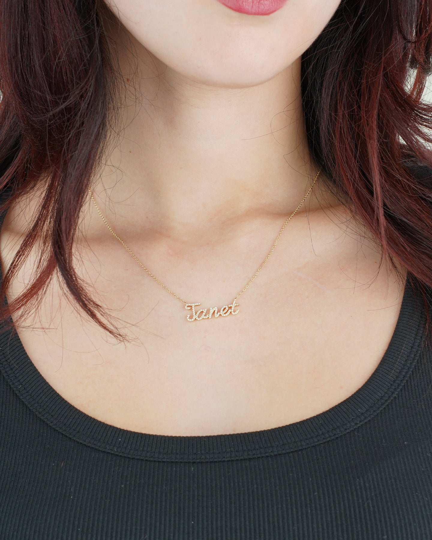Diamond Nameplate Necklace