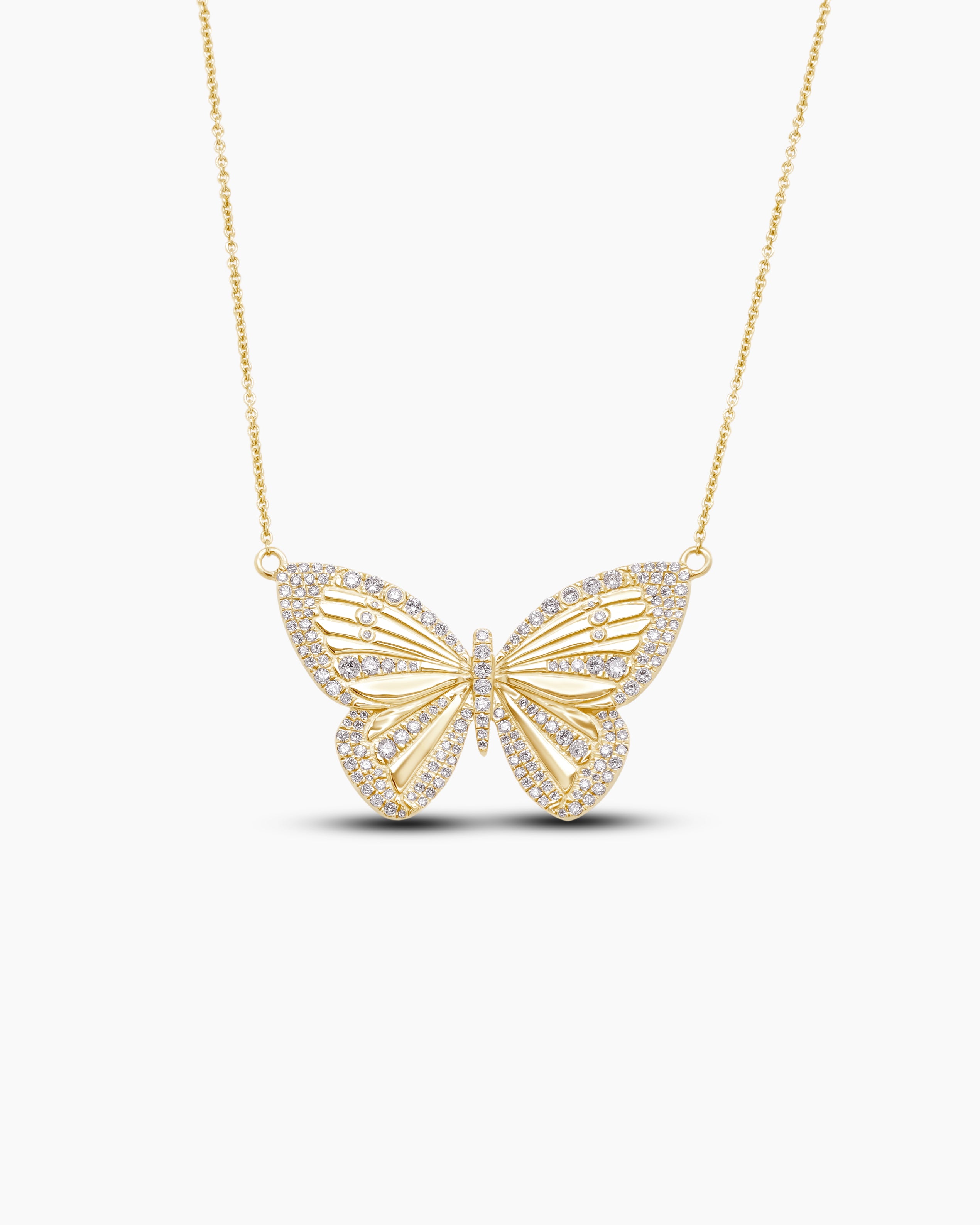 Madam Butterfly  | Small Diamond Butterfly Pendant Necklace