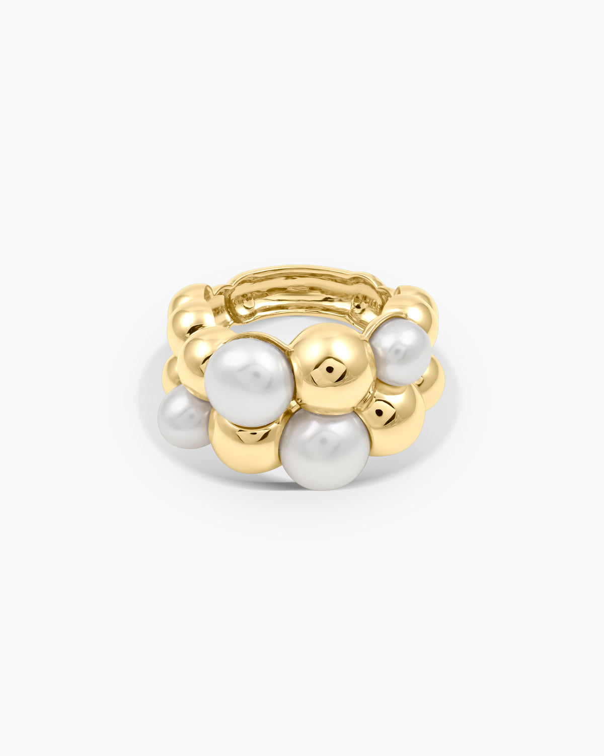 Spritz | Gold and Pearl Bubble Ring