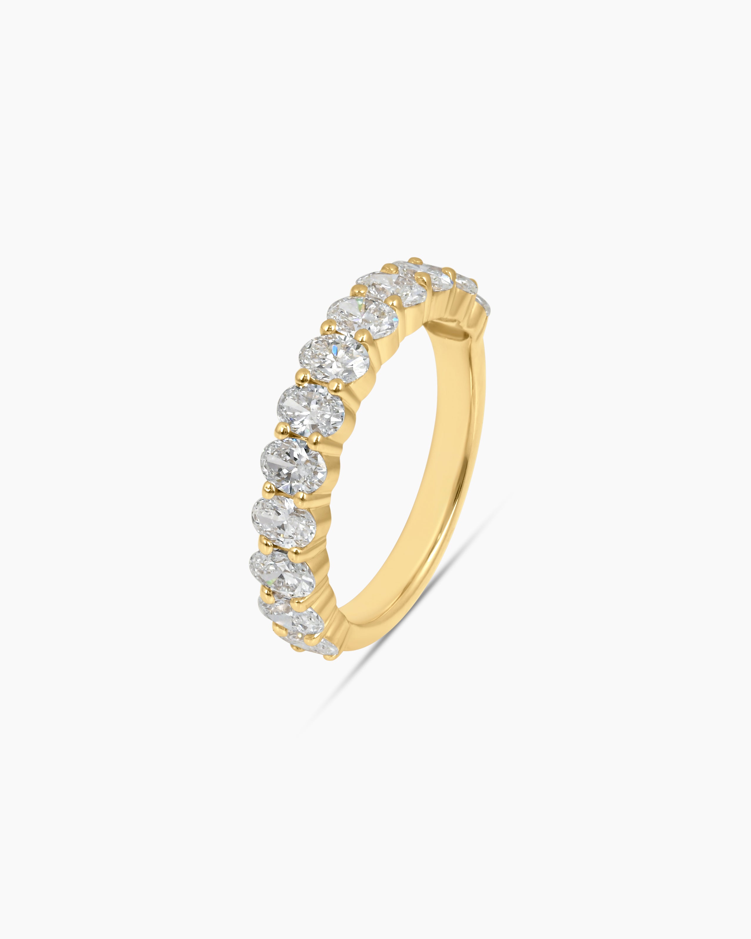 Evermore | Oval Cut Halfway Lab Diamond Band Ring