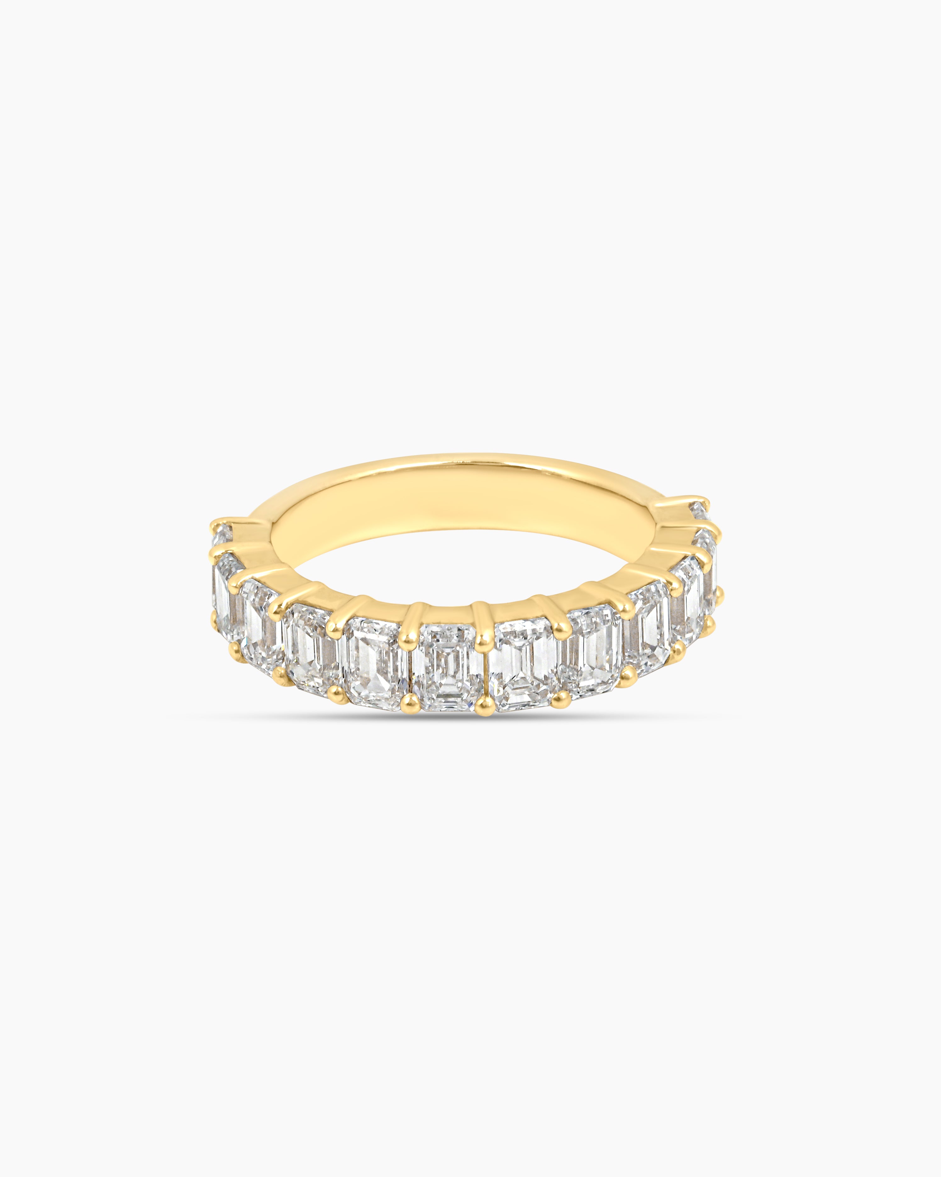 Embrace | Emerald Cut Halfway Lab Diamond Band Ring