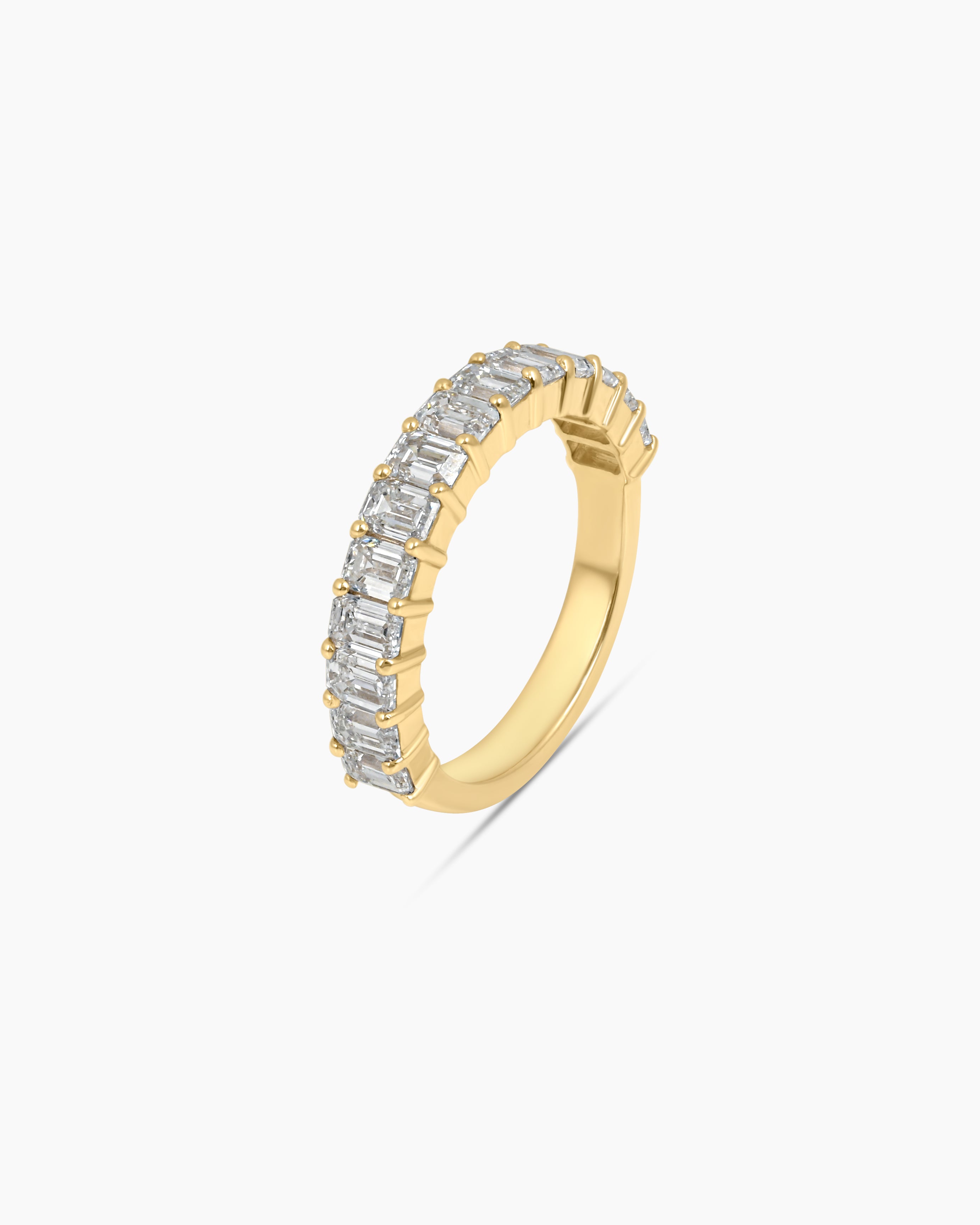 Embrace | Emerald Cut Halfway Lab Diamond Band Ring