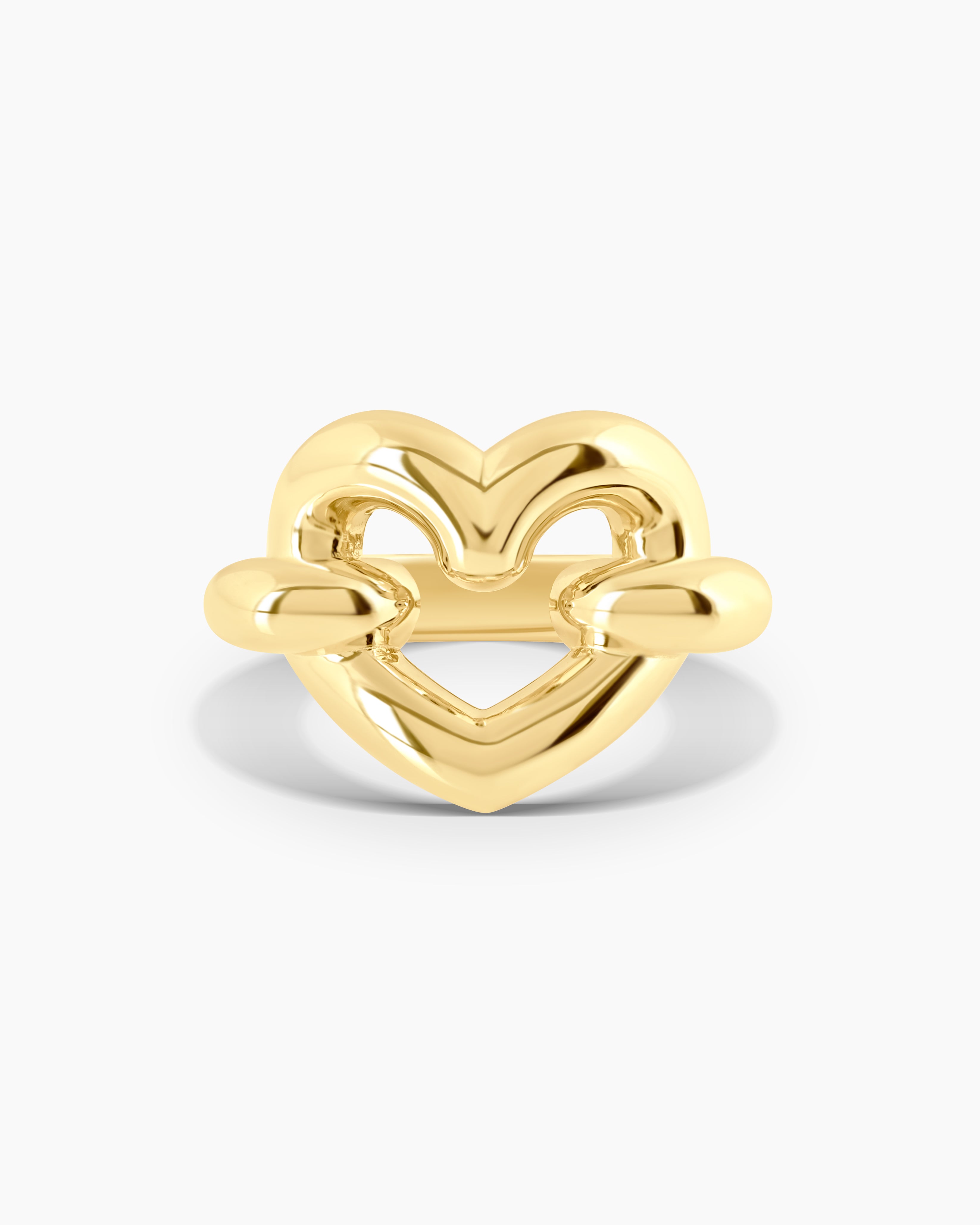 Affinity | Gold Vermeil Statement Heart Link Ring