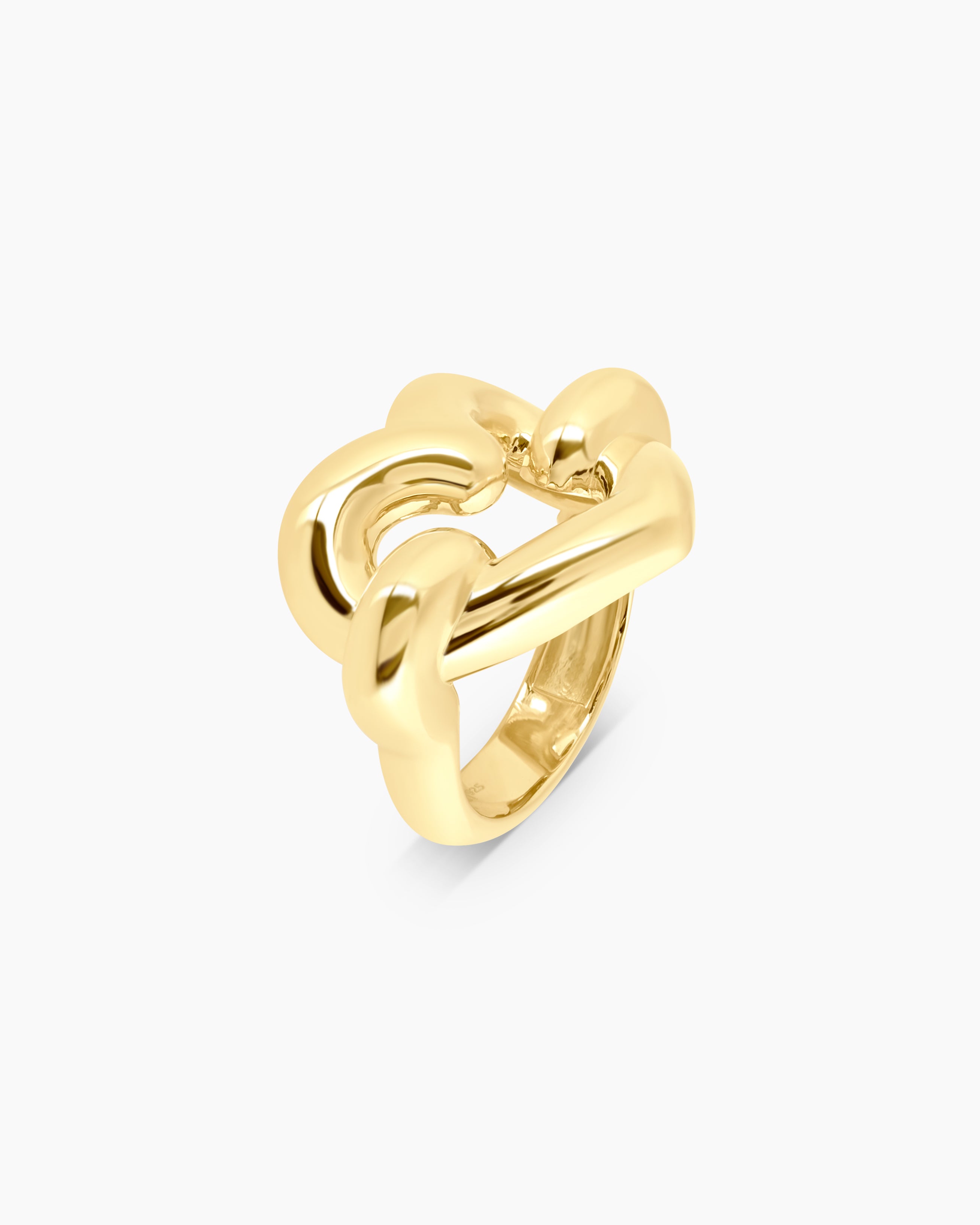 Affinity | Gold Vermeil Statement Heart Link Ring