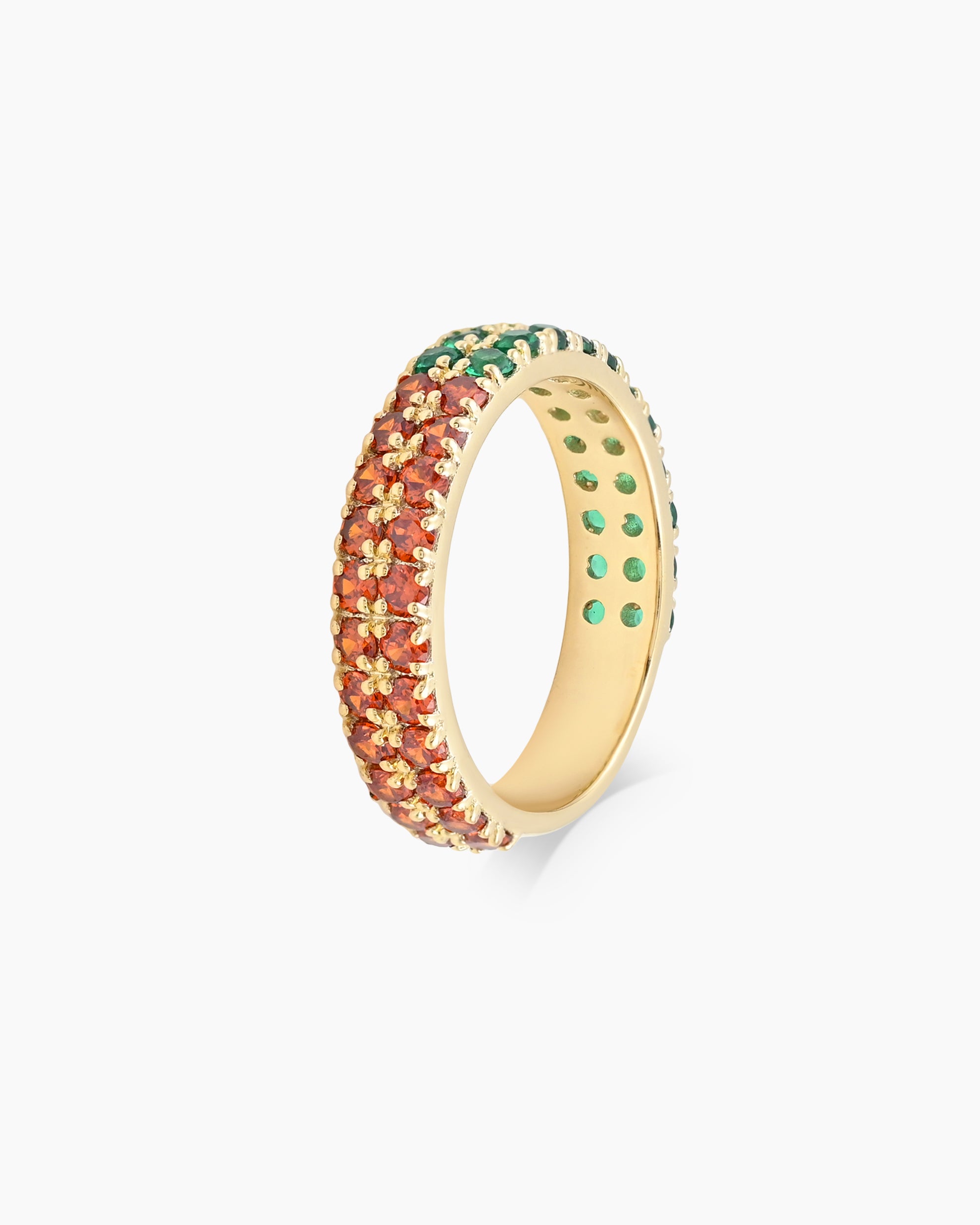 Jessica Cristobal X Rudy Santayana | Orange and Green Half and Half Band Ring