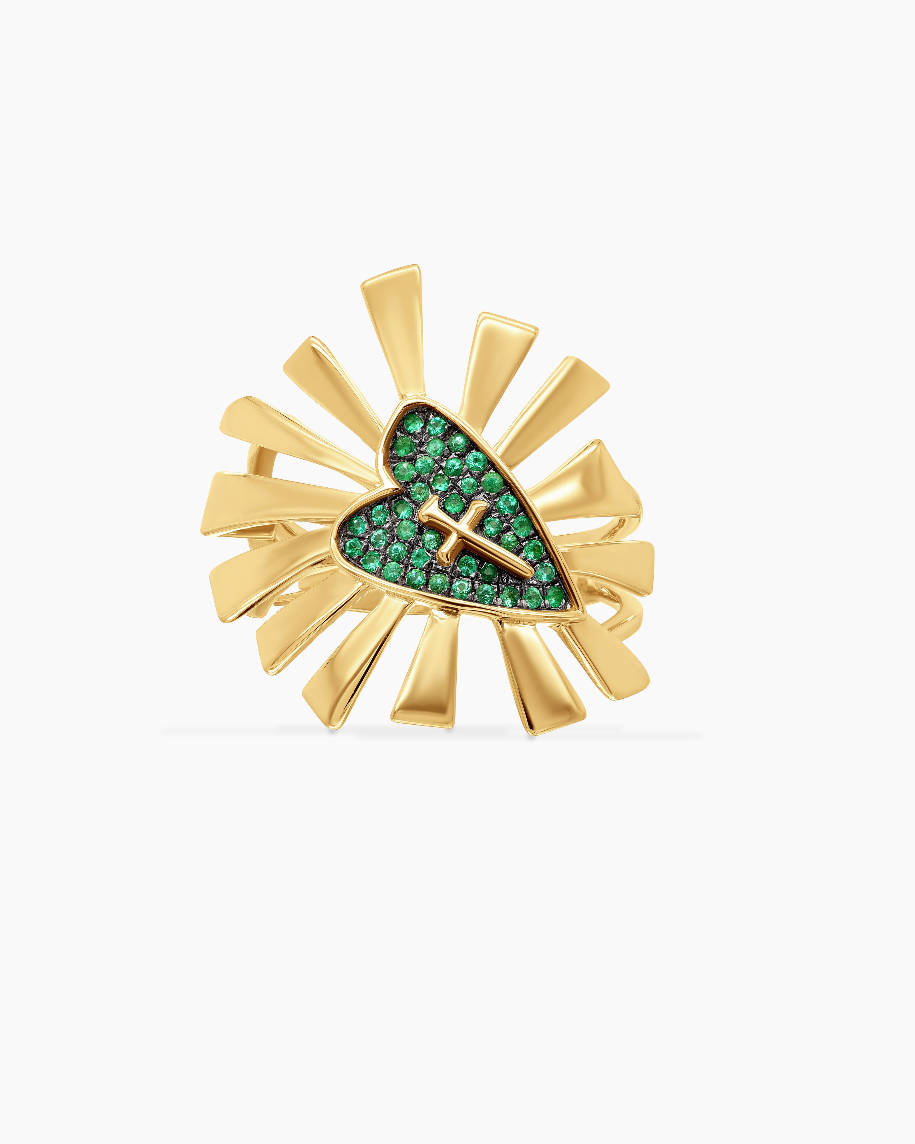 Gemstone Heart Ring