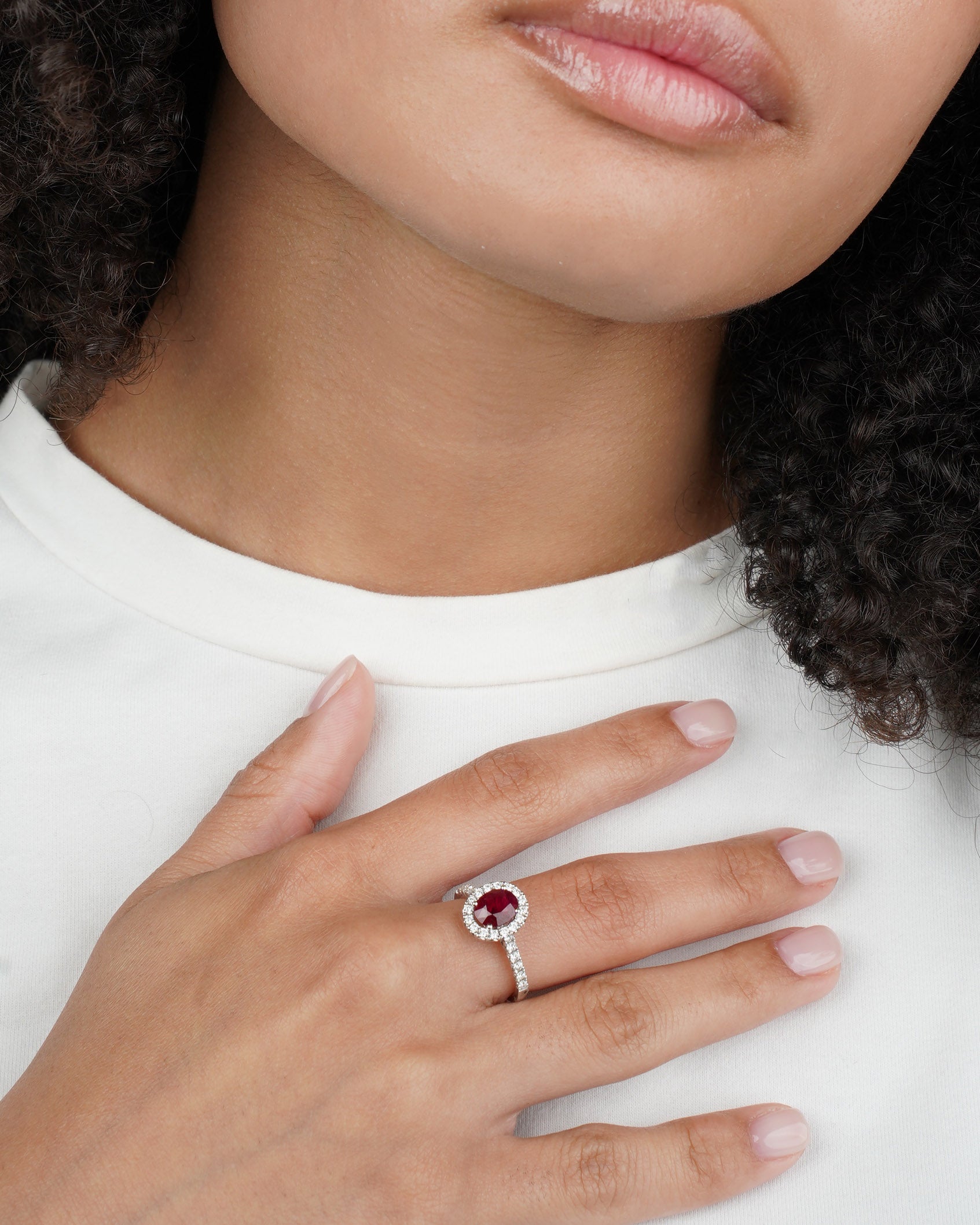  Ruby and Diamond Cocktail Ring