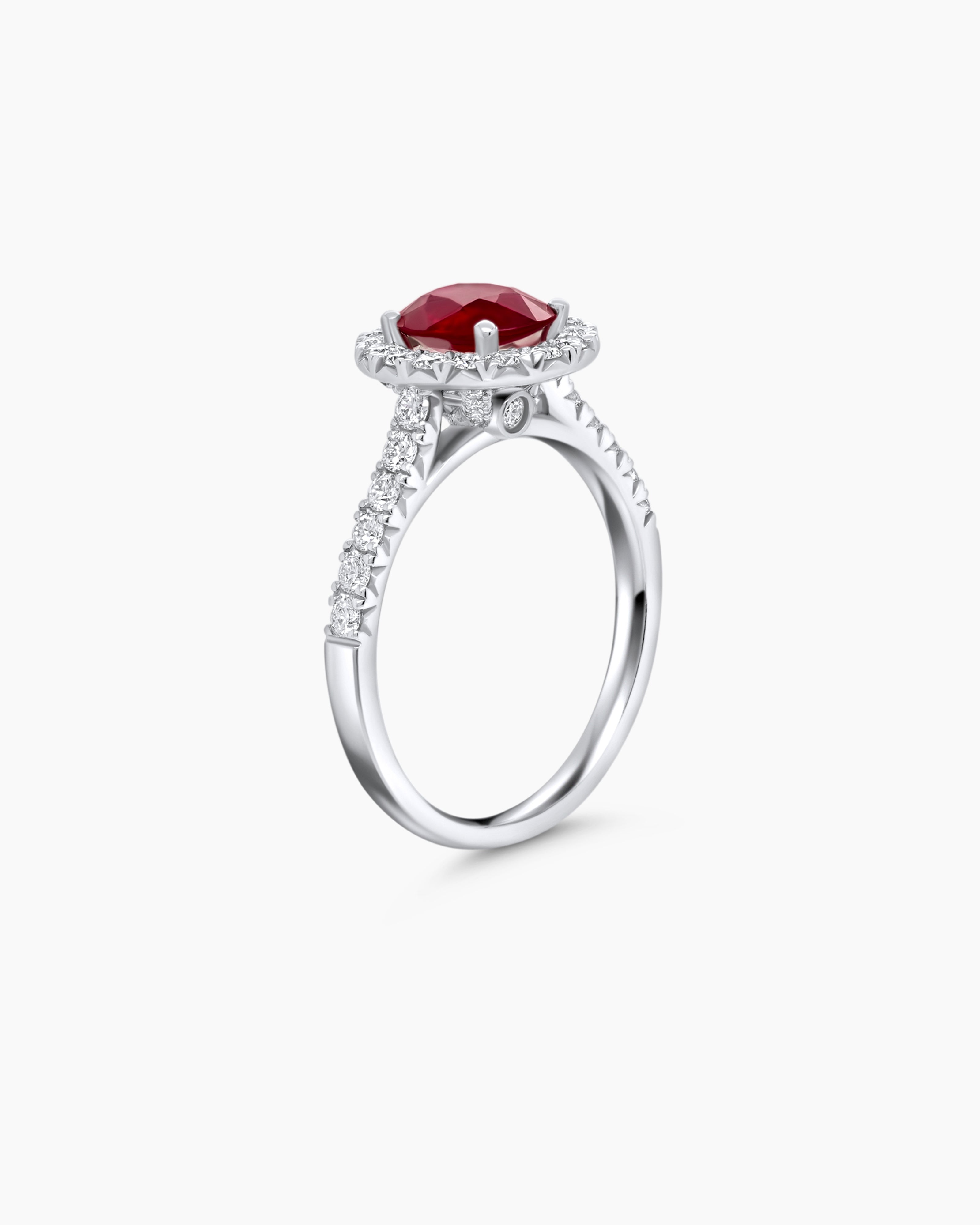  Ruby and Diamond Cocktail Ring