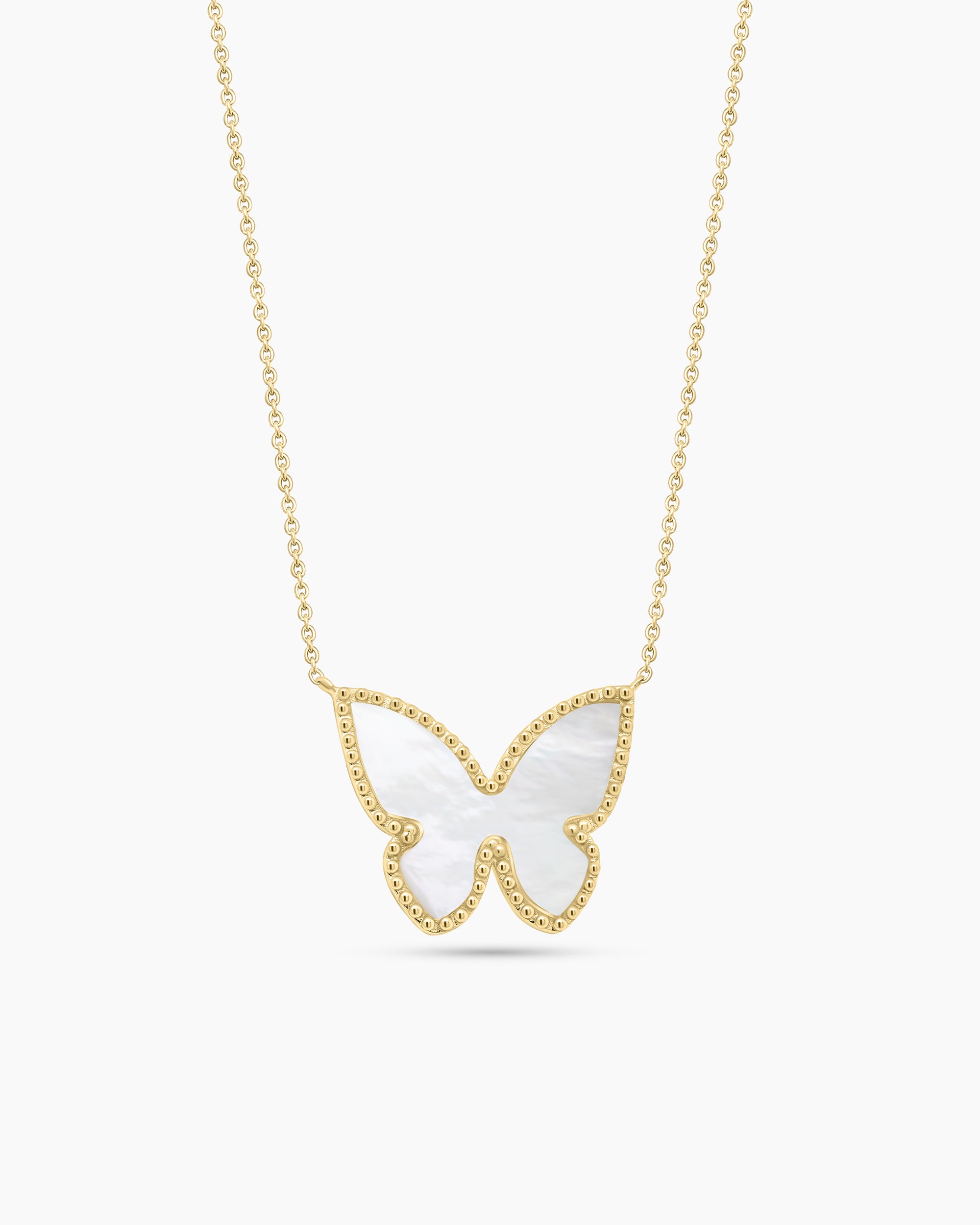 Vivara | Mother of Pearl Small Butterfly Necklace