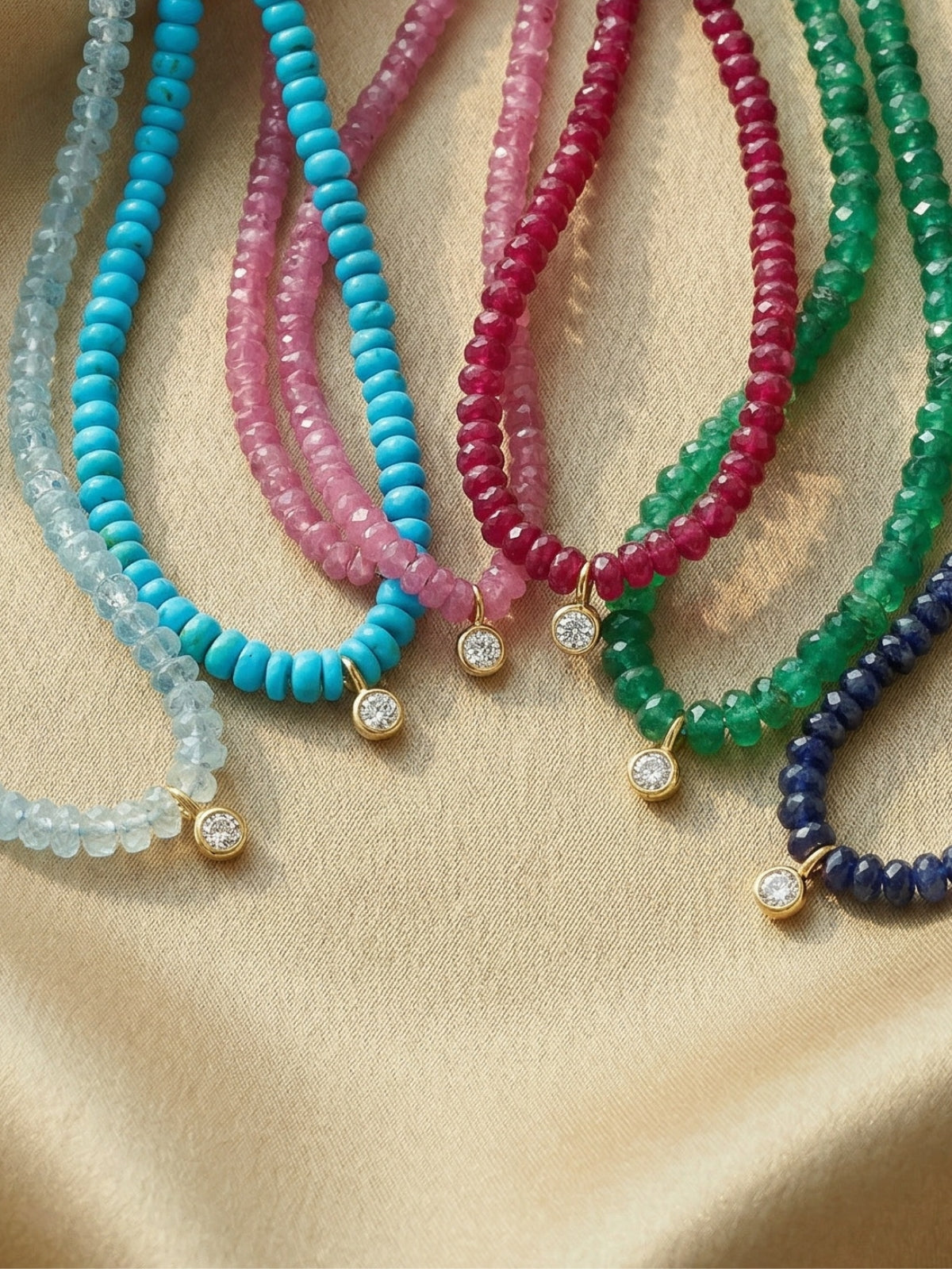 Marrakech | Diamond and Gemstone Beaded Necklace