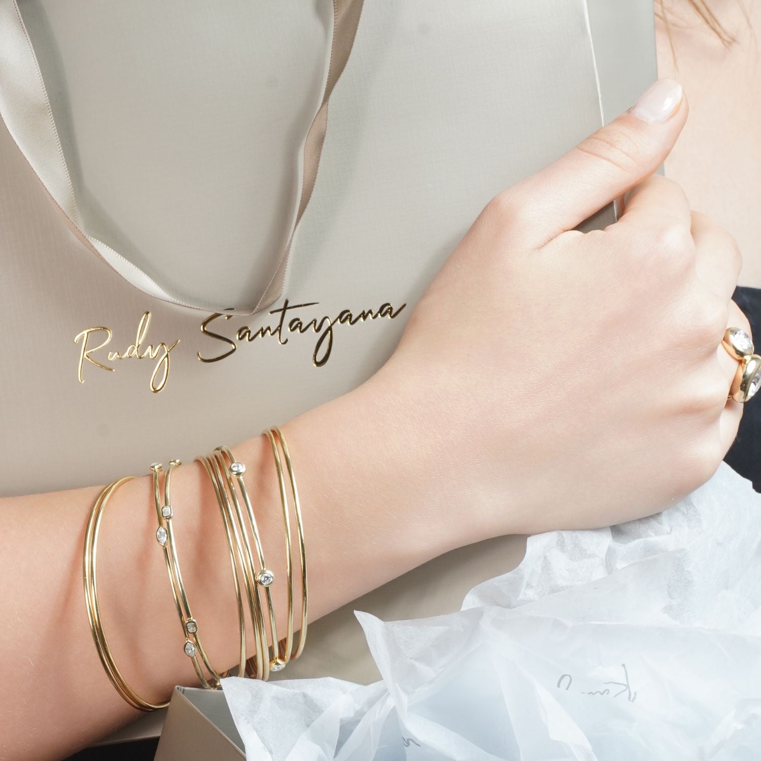 Merit | Emerald Cut Lab Diamond Bangle Bracelet