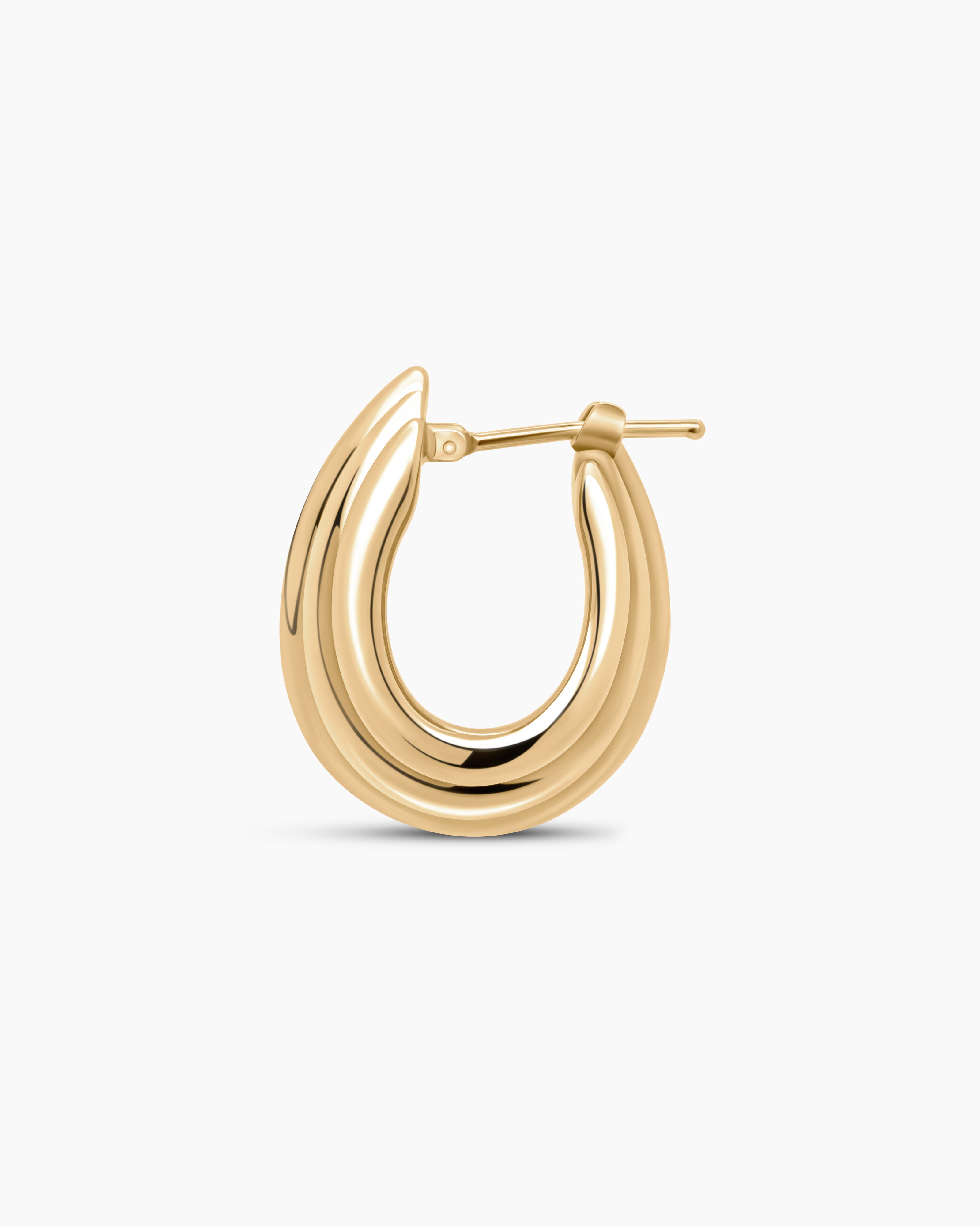 Triple Row Hoop Earrings