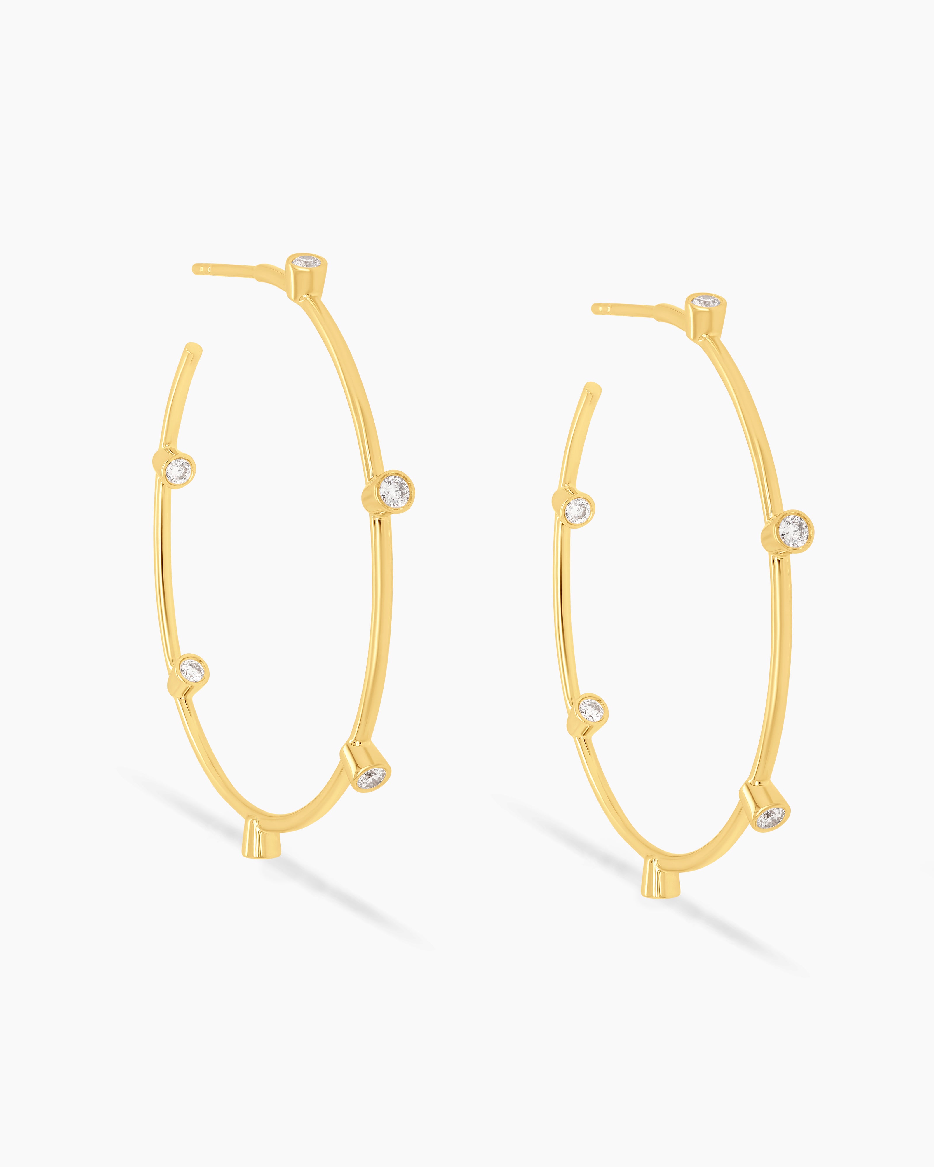 Status | Medium Diamond Hoop Earrings