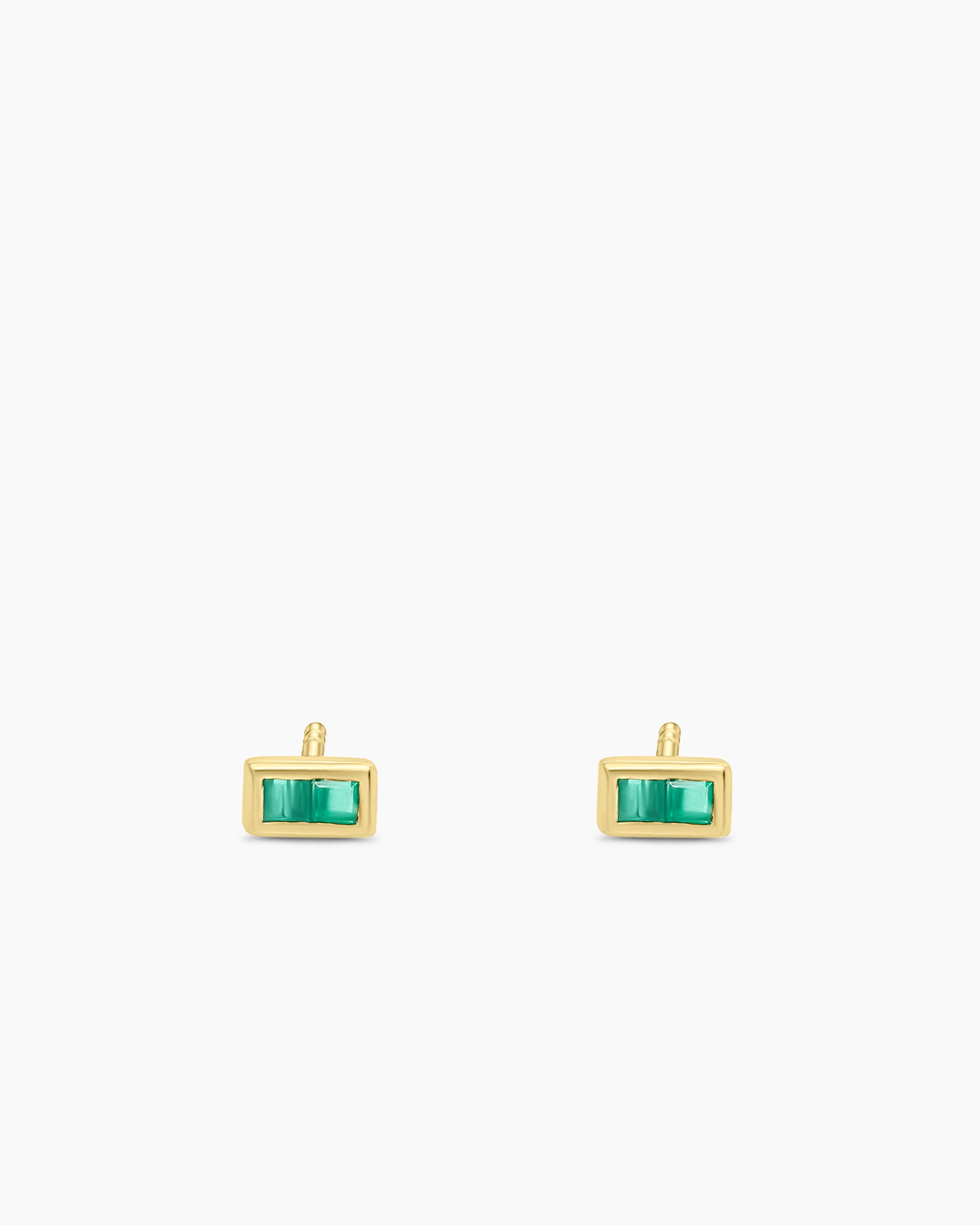Four Corners | Baguette Gemstone Stud Earrings